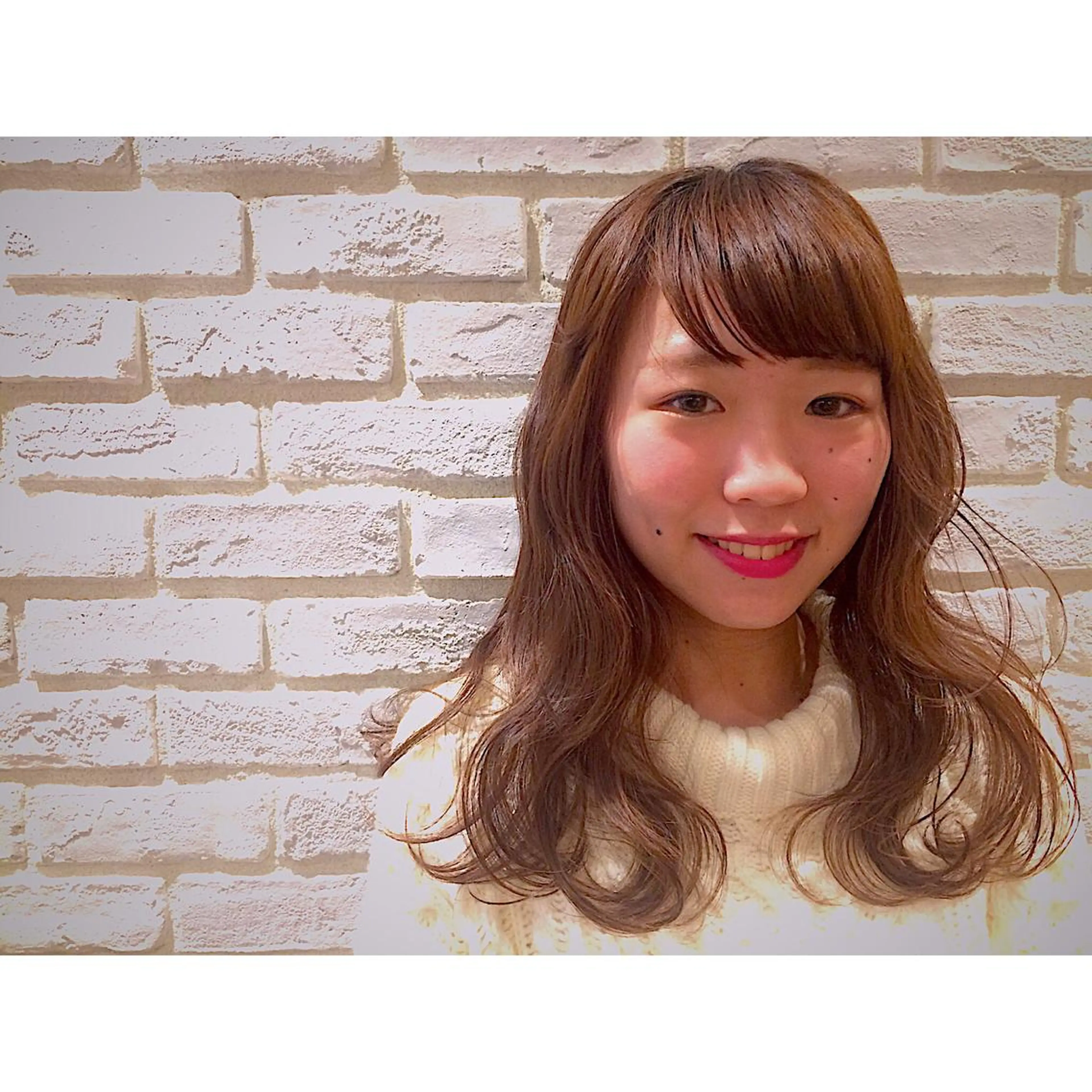 ロング カラー パーマ ヘアアレンジ 藤井 菜緒のヘアスタイル