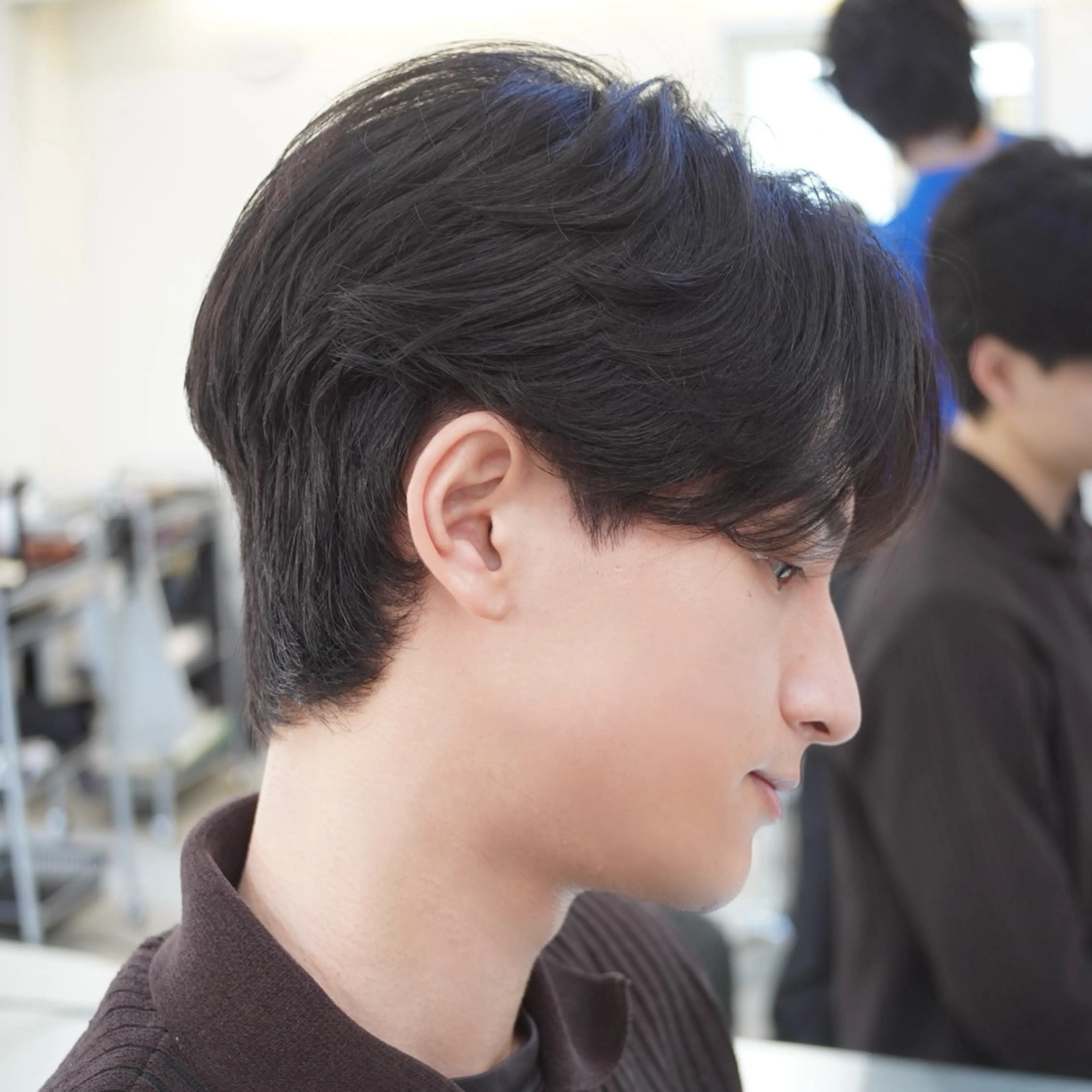 メンズ カット パーマ RIKU⚡️毛流れ ヘア×眉ワックスのヘアスタイル