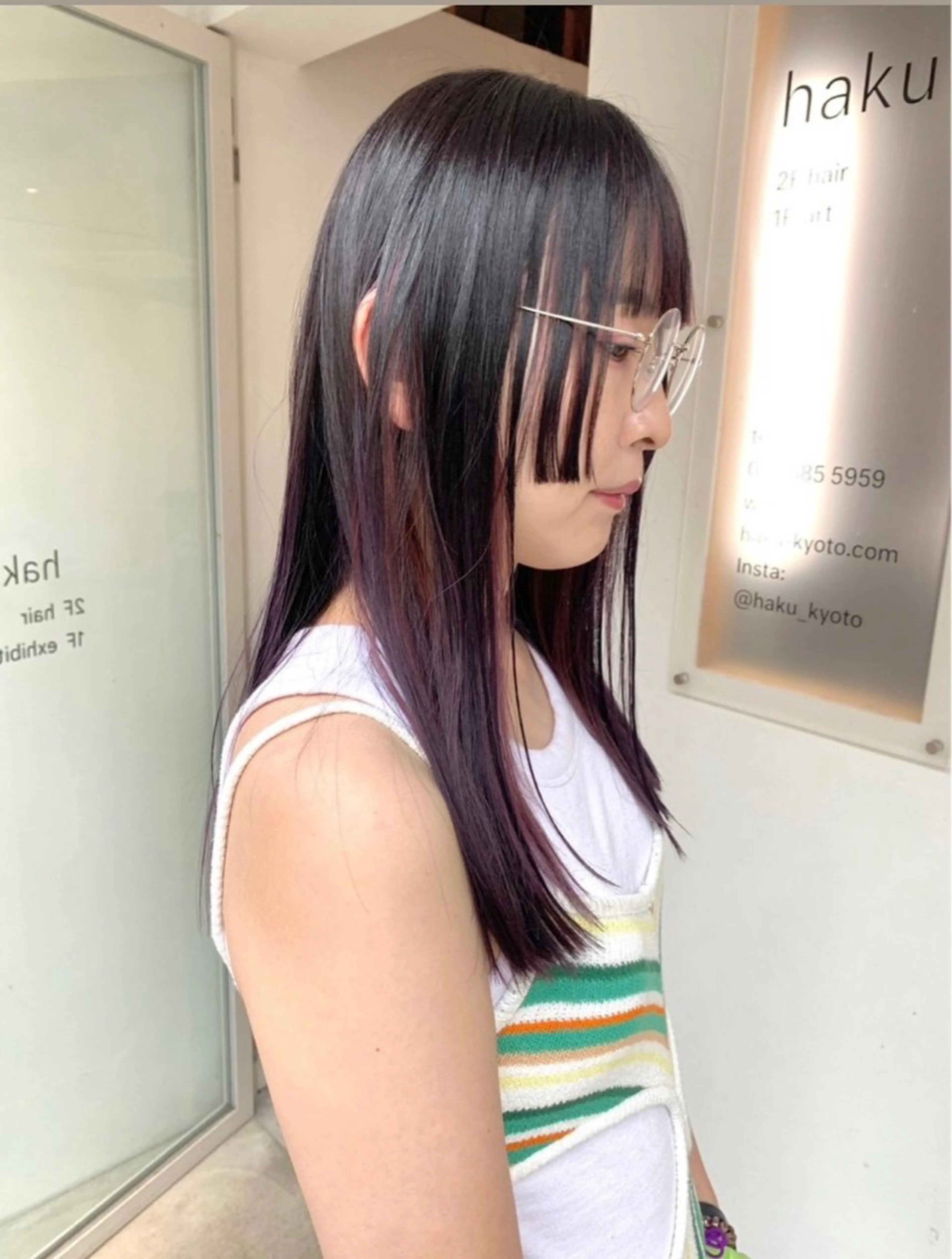 ロング パープルカラー ロング カットモデル募集/ KOTAのヘアスタイル