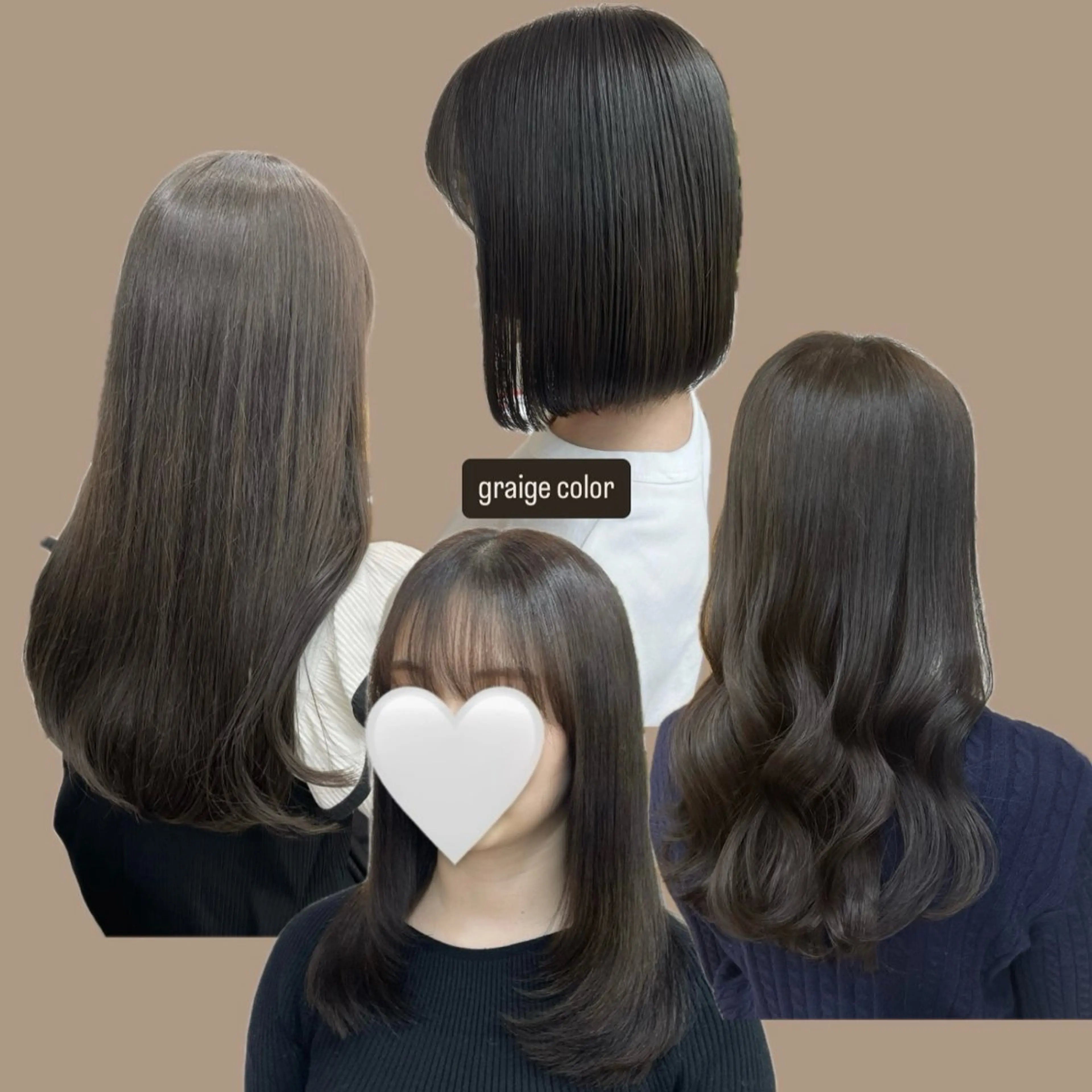 カラー グレージュ 澤 佑華 🎀 透明感カラーのヘアスタイル