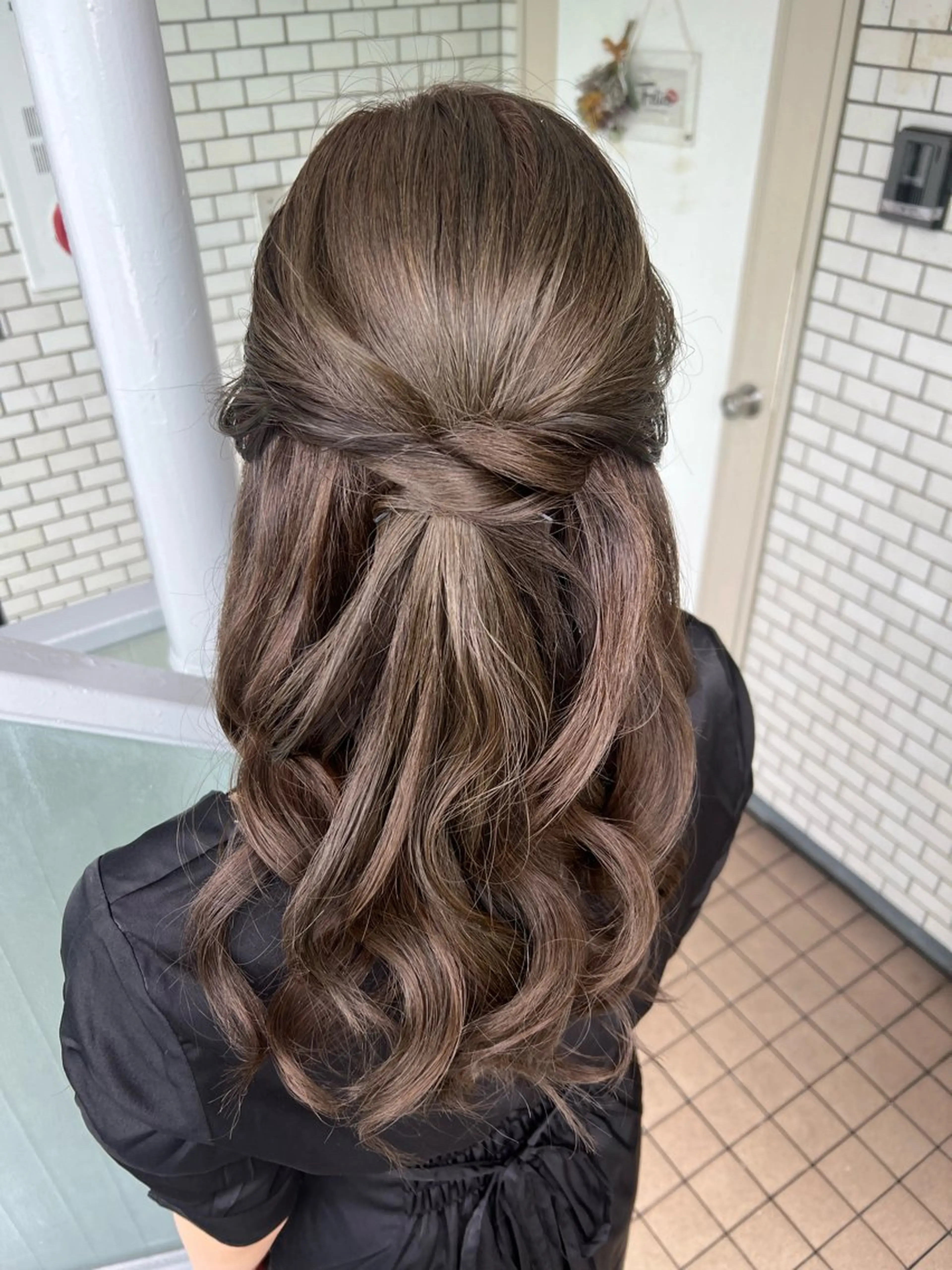 ヘアアレンジ ハーフアップ ヘアセット 大人可愛いヘアメイク 💋🧚‍♀️しずかのヘアスタイル