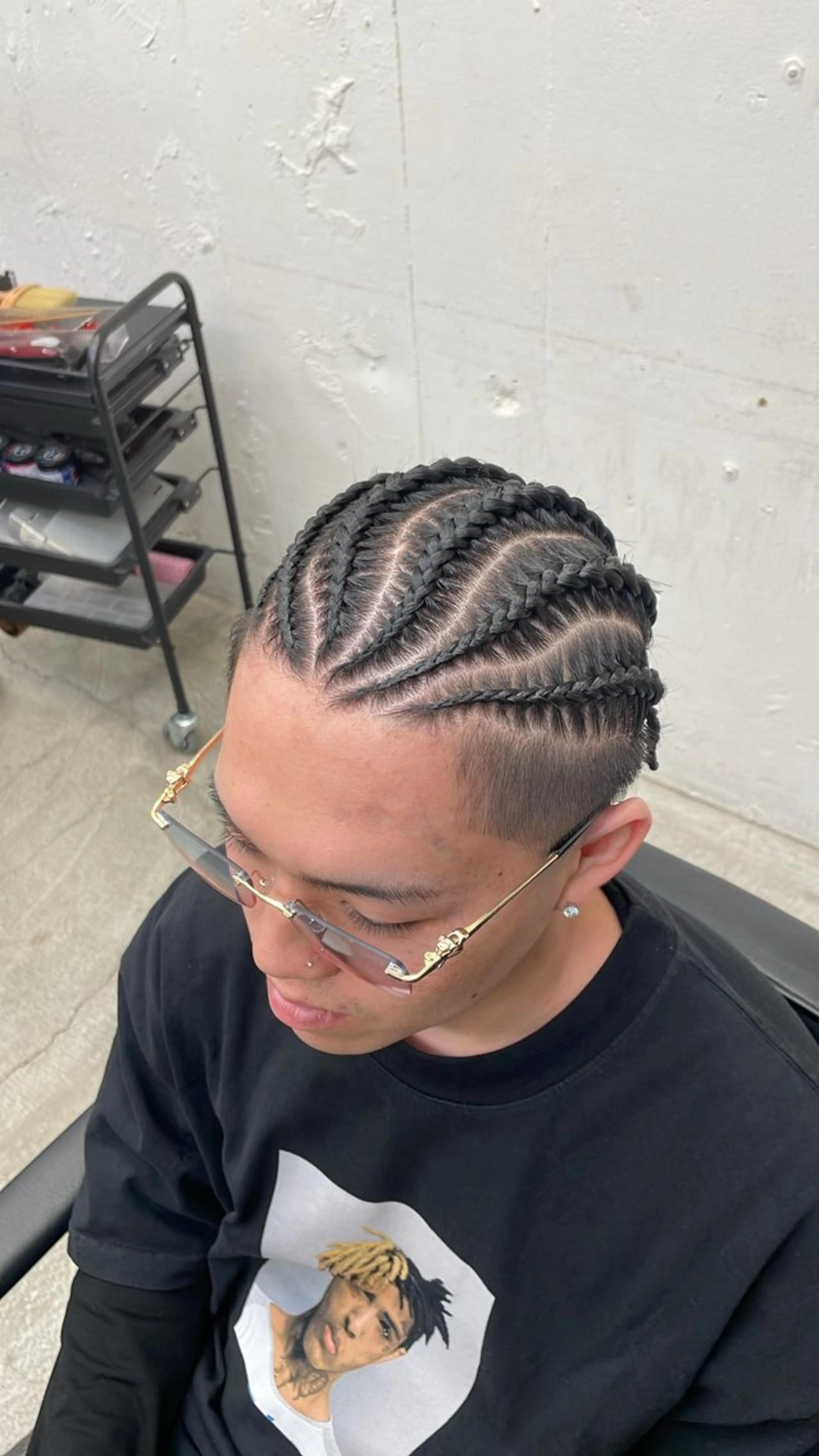 ヘアアレンジ メンズ コーンロウ／ブレイズ SYUのヘアスタイル
