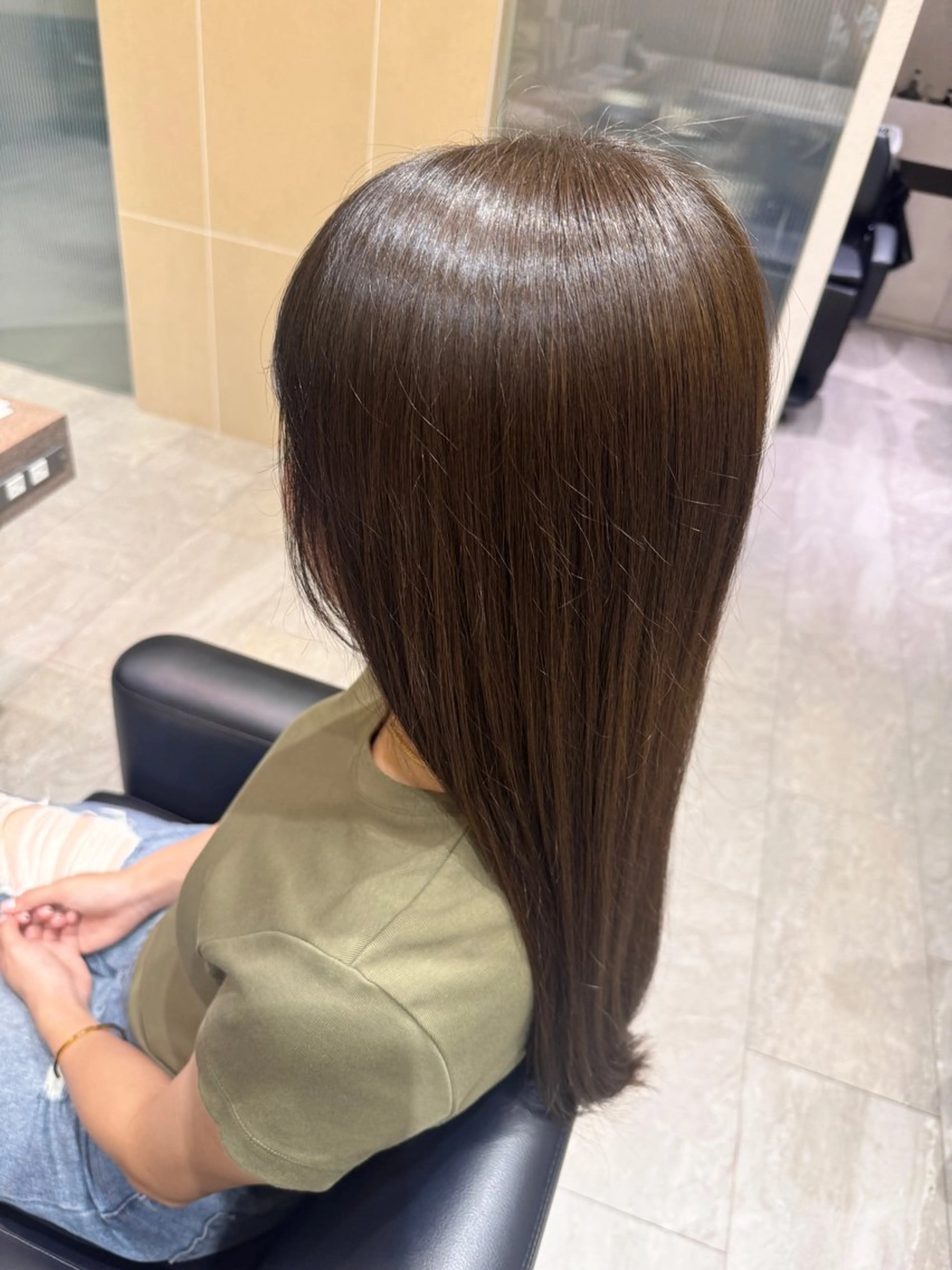 ロング カラー ベージュカラー オリーブベージュ ヘアカラー トリートメント sakura❀/板橋 モデル募集中🪄︎︎のヘアスタイル