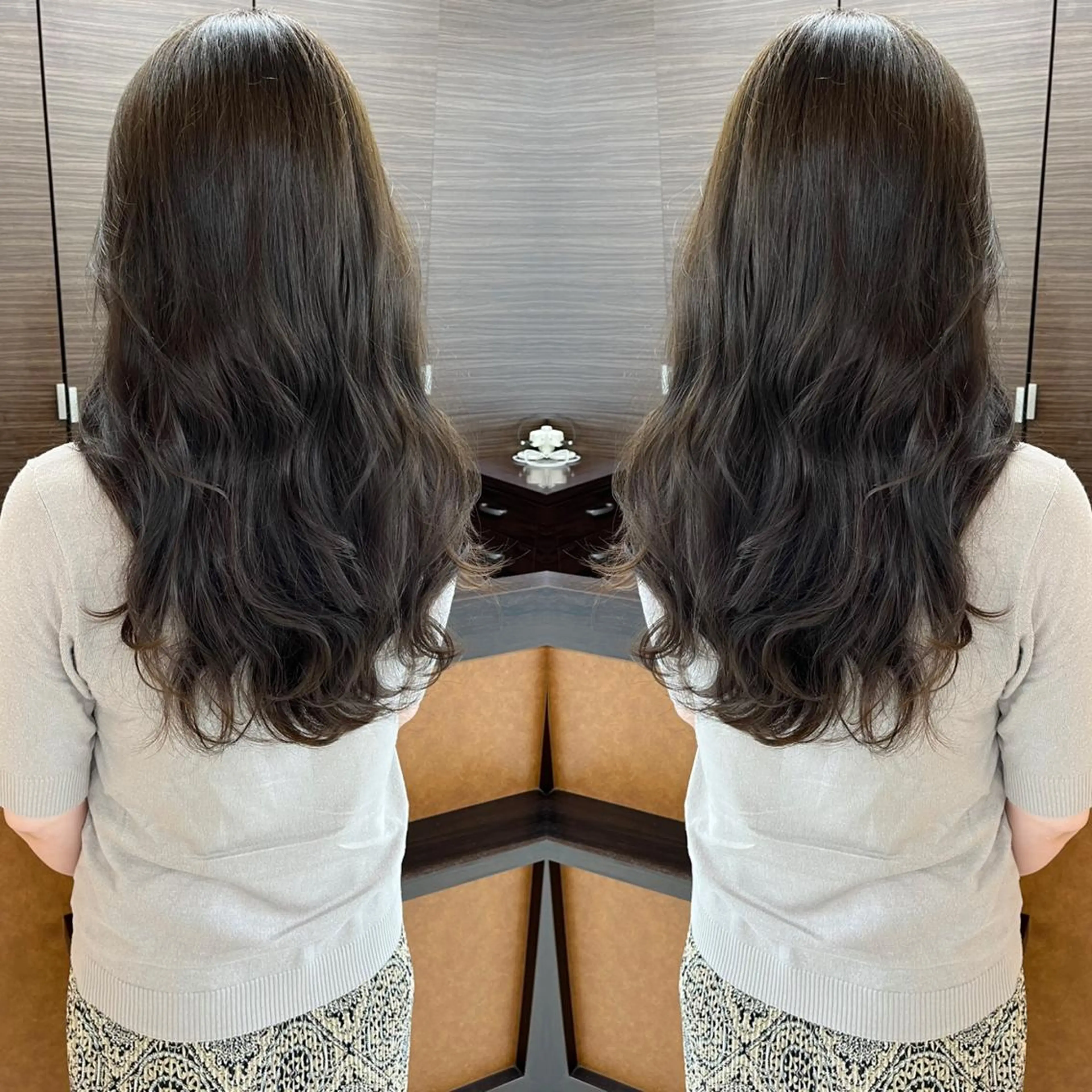 カット&ケアカラー&デジタルパーマ&2stepトリートメントの写真