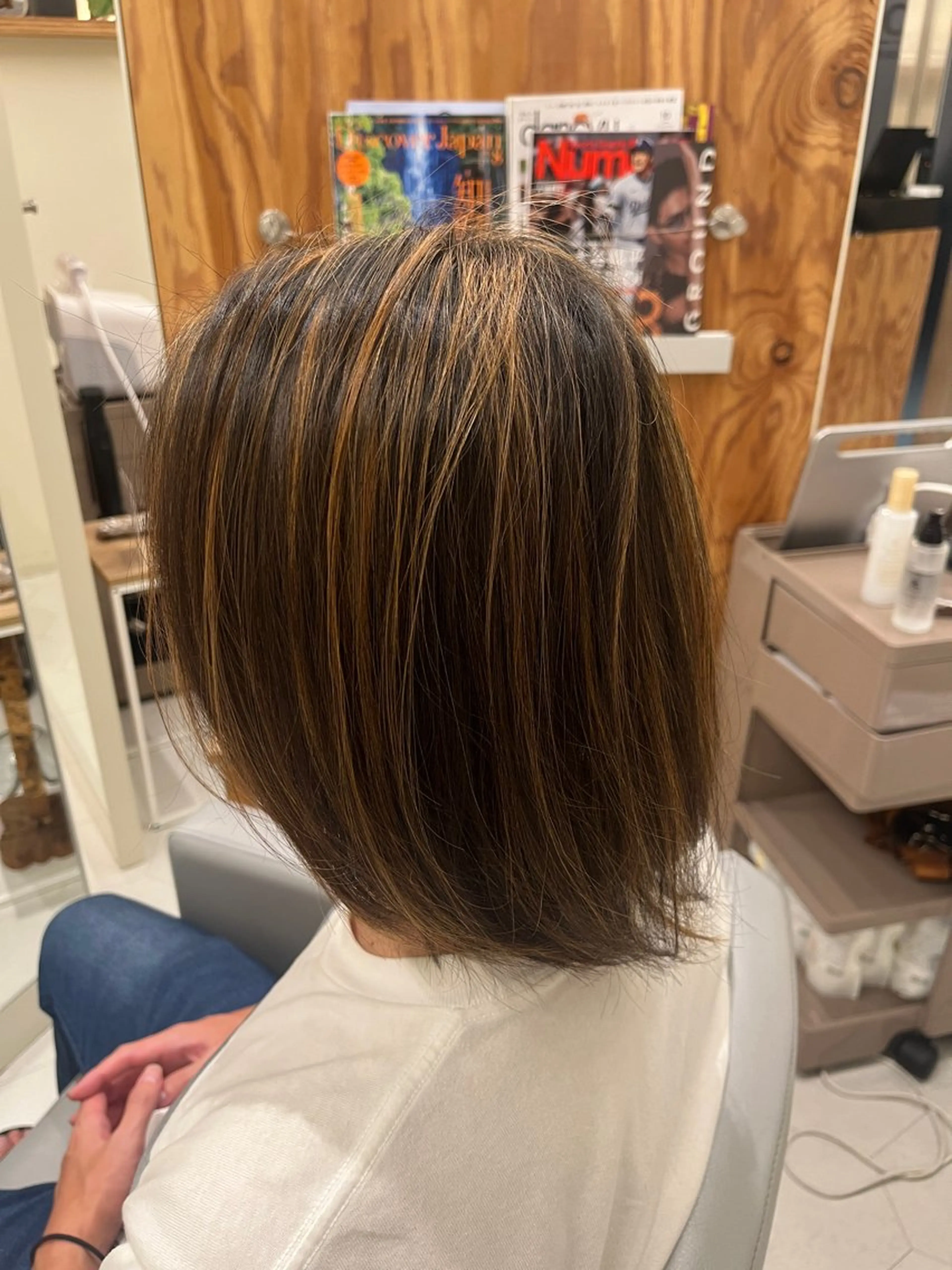 ショート カラー メンズ メンズハイライト ハイライトカラー オレンジ ハイライト ヘアカラー 髪質改善/縮毛矯正 艶髪🔥高杉のヘアスタイル