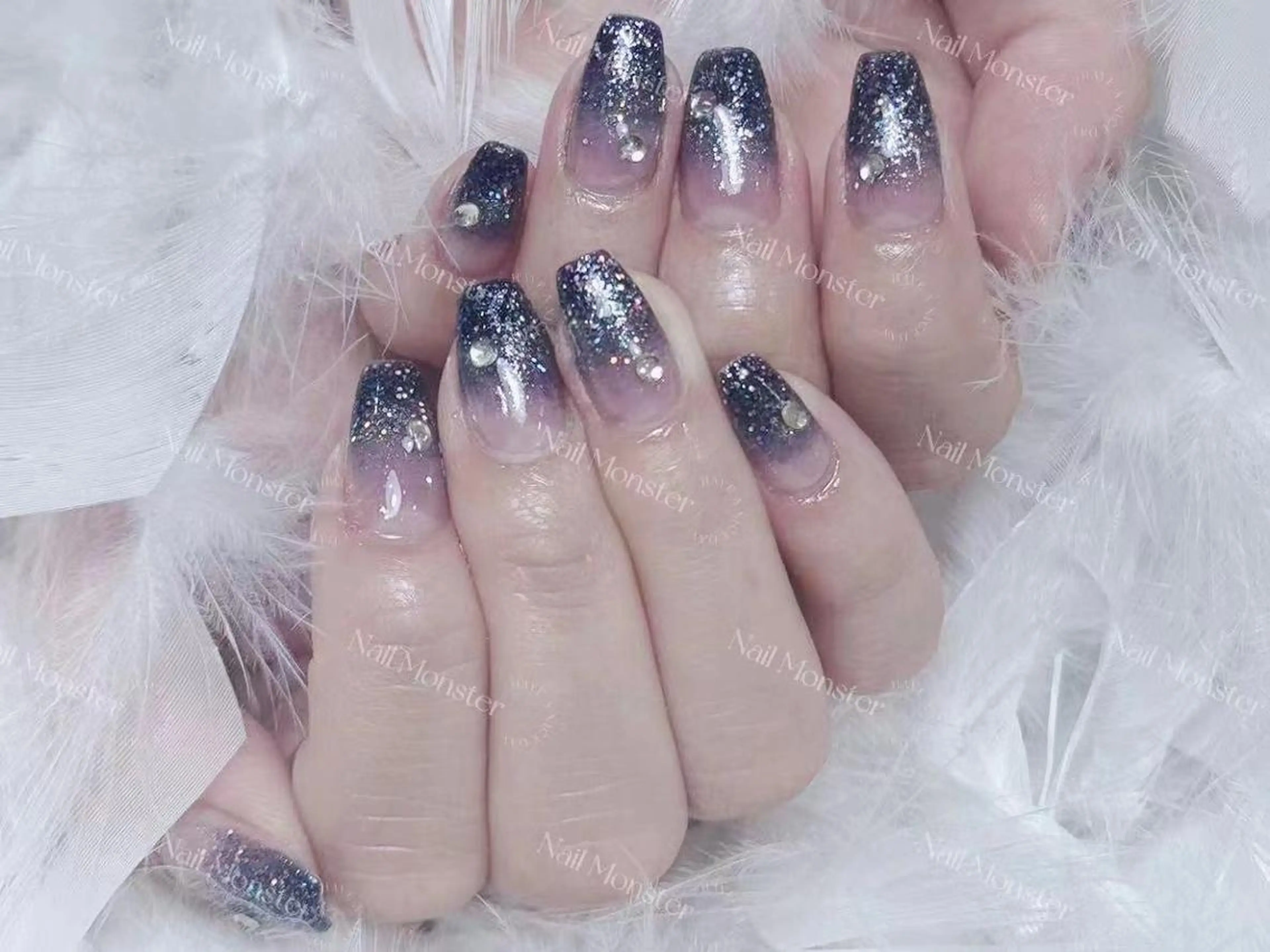 ネイル ラメ(グリッター) ラメグラデーション yu ri 🌹のネイルデザイン