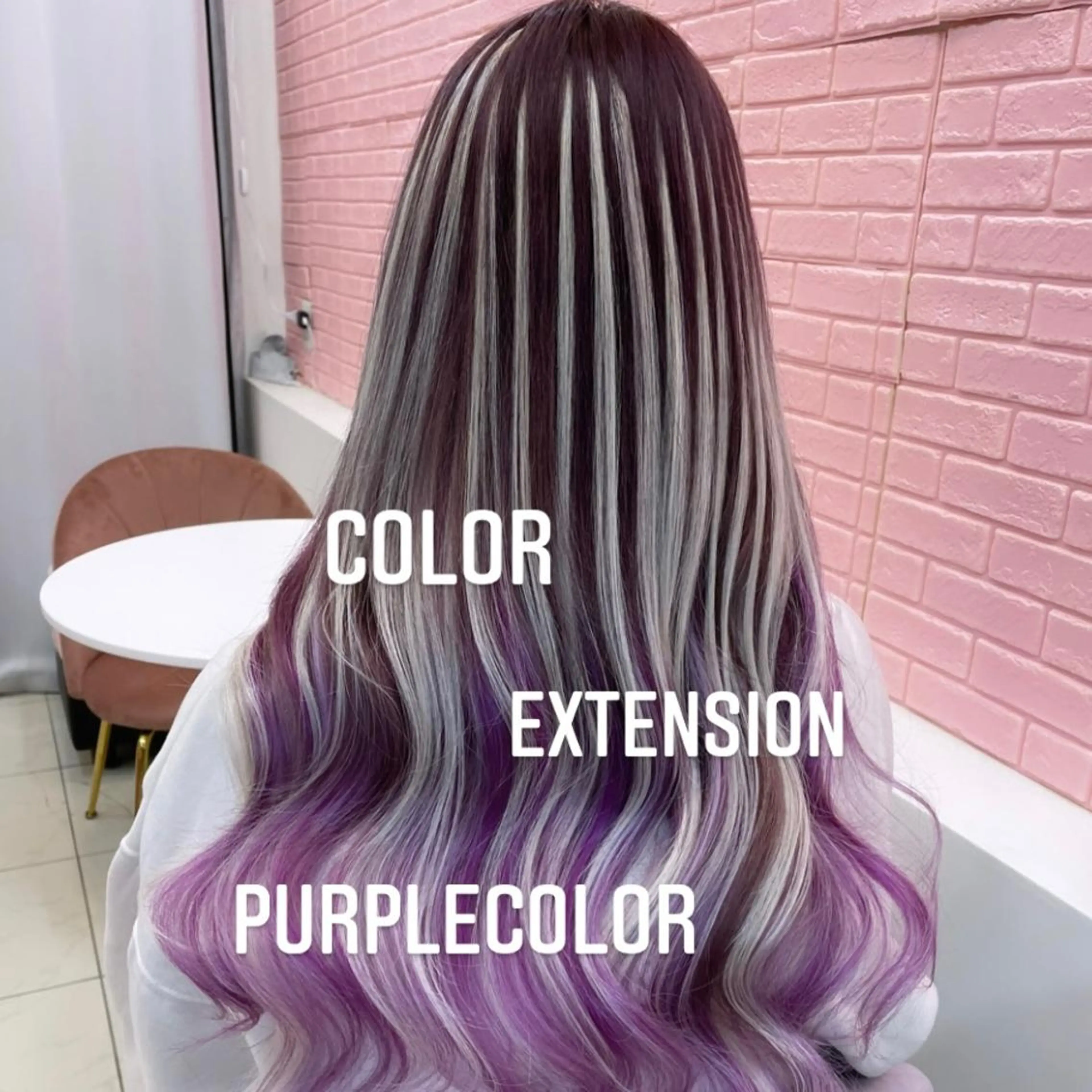 ロング カラー ヘアカラー エクステ エクステ🩵ブリーチ 韓国ヘア🩵KAEのヘアスタイル