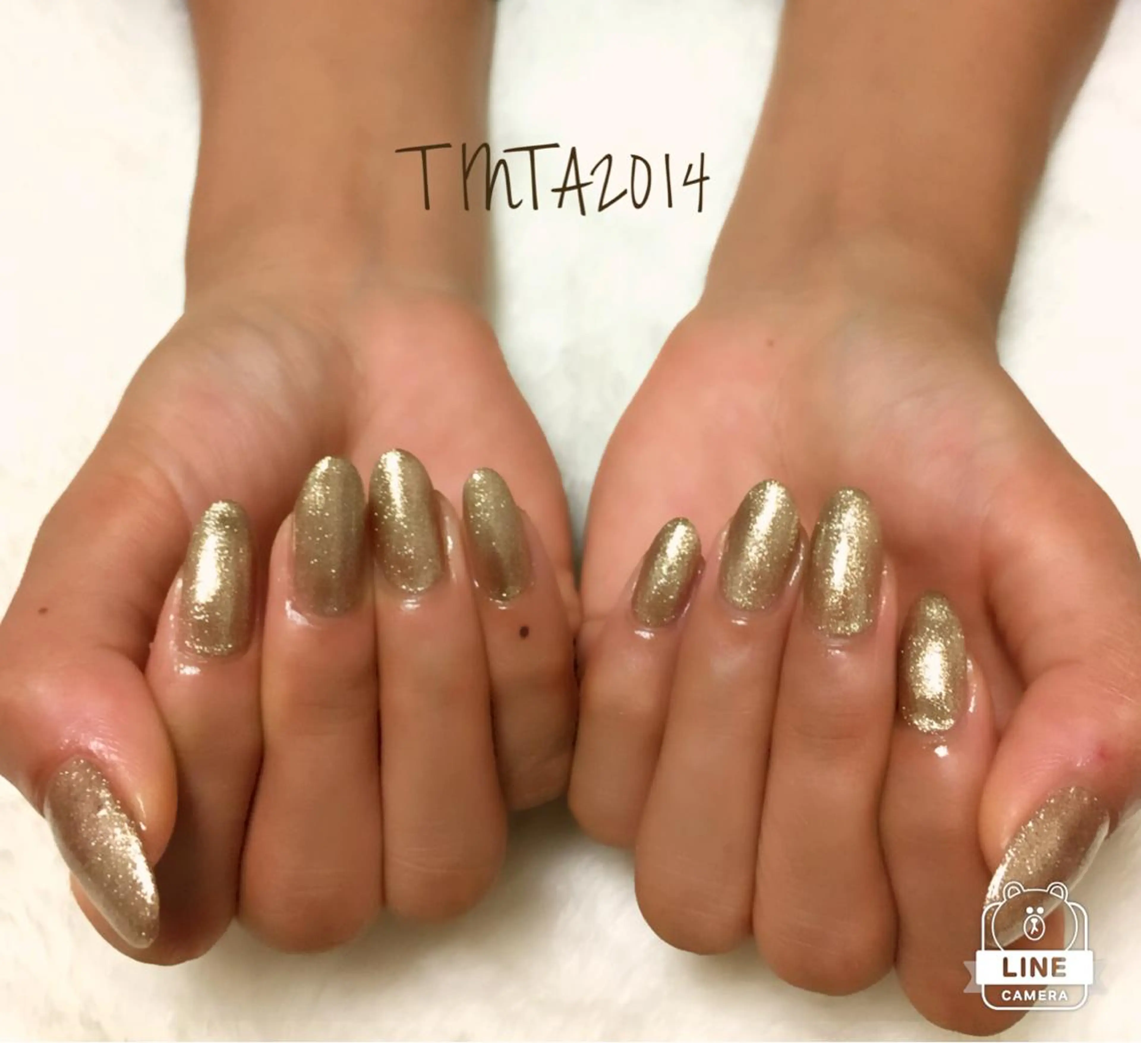 ネイル ゴールド ワンカラーネイル ネイルサロン ティンタ所属・馬場 典子のネイルデザイン