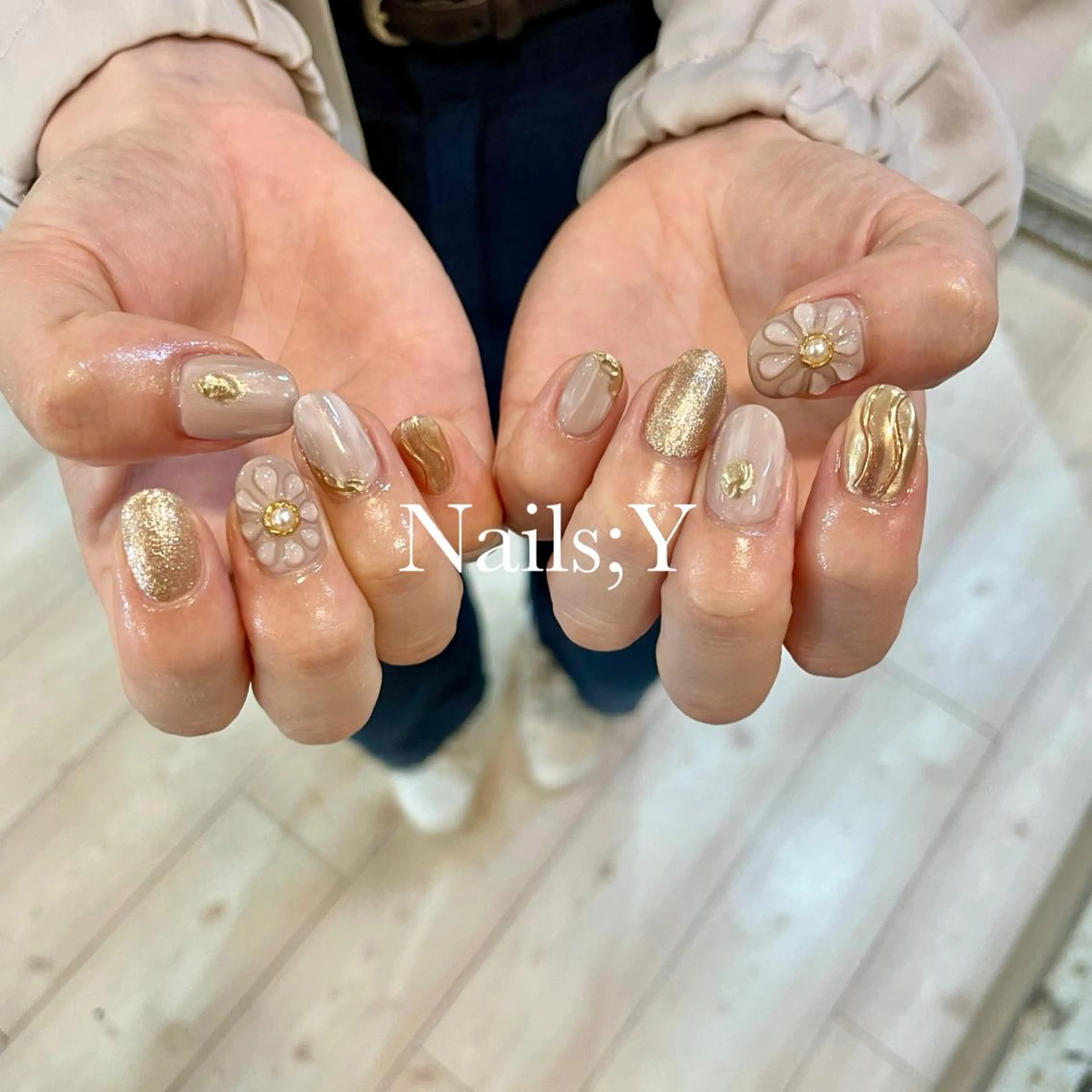 ネイル アートネイル ジェルネイル 持ち込み パラジェル ぷっくりネイル yo koのネイルデザイン