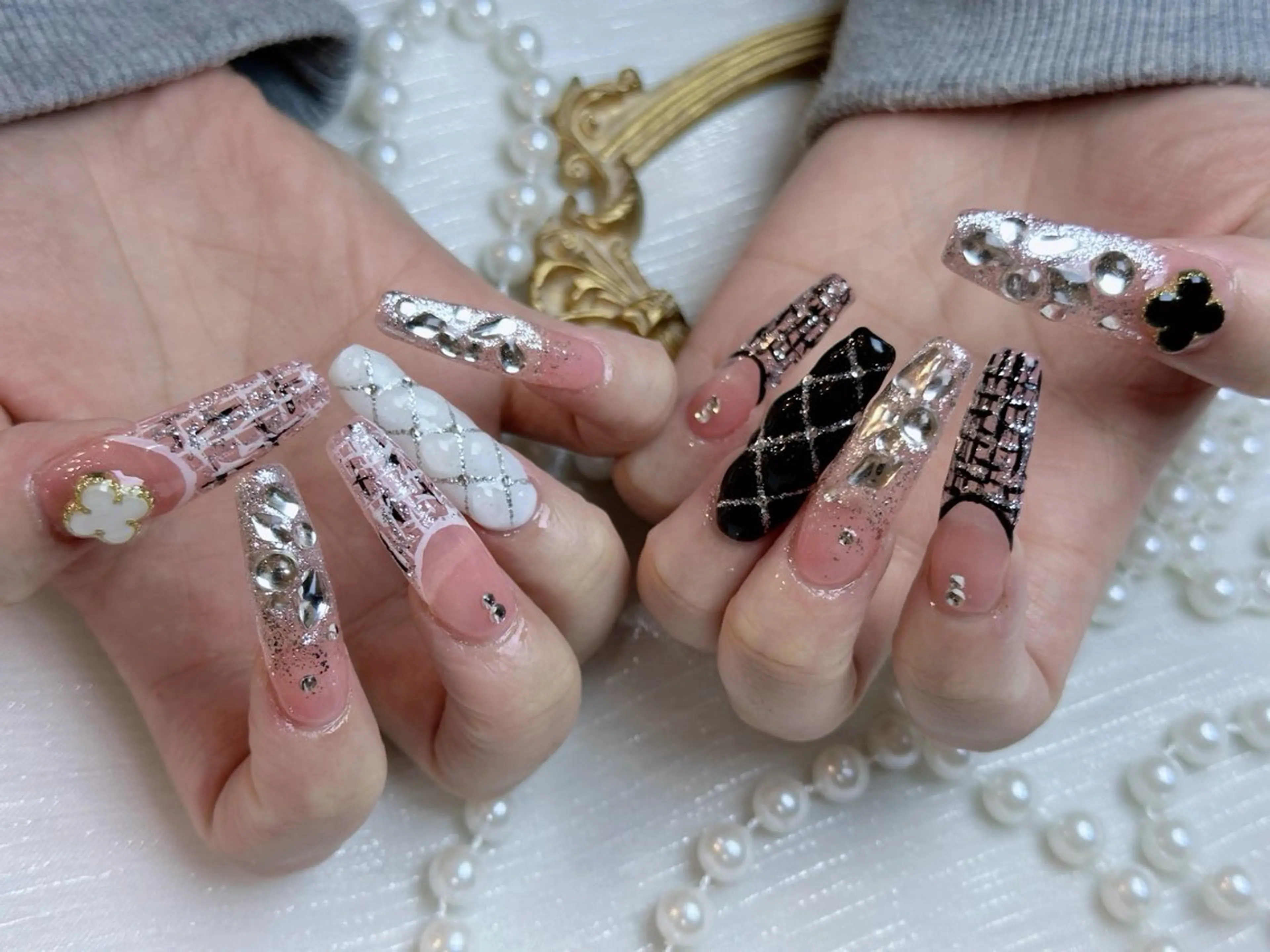 ネイル アートネイル フットネイル ジェルネイル ハート マグネットネイル Babarla Nailのネイルデザイン