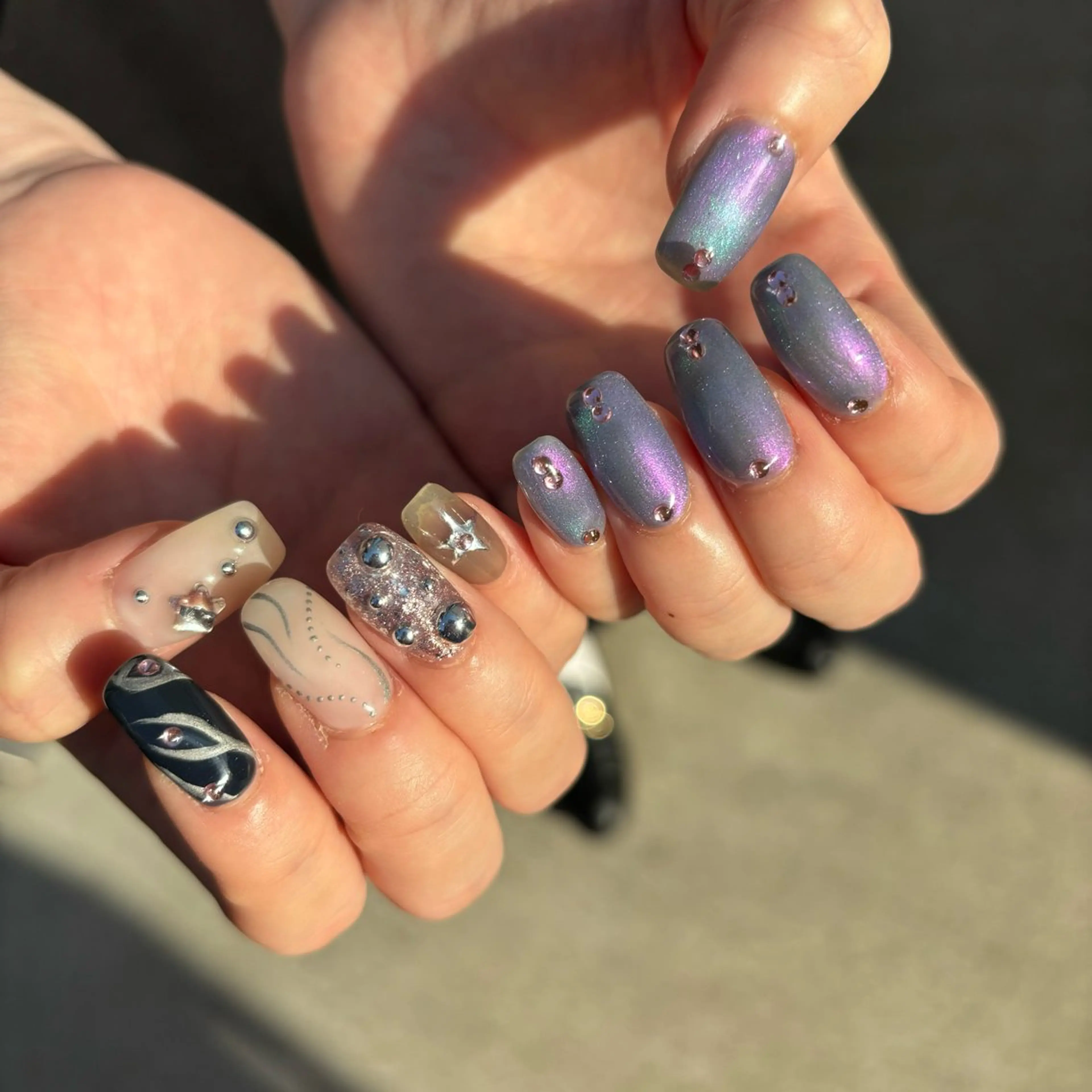 ネイル ハンドネイル Sea  nail by emaのネイルデザイン