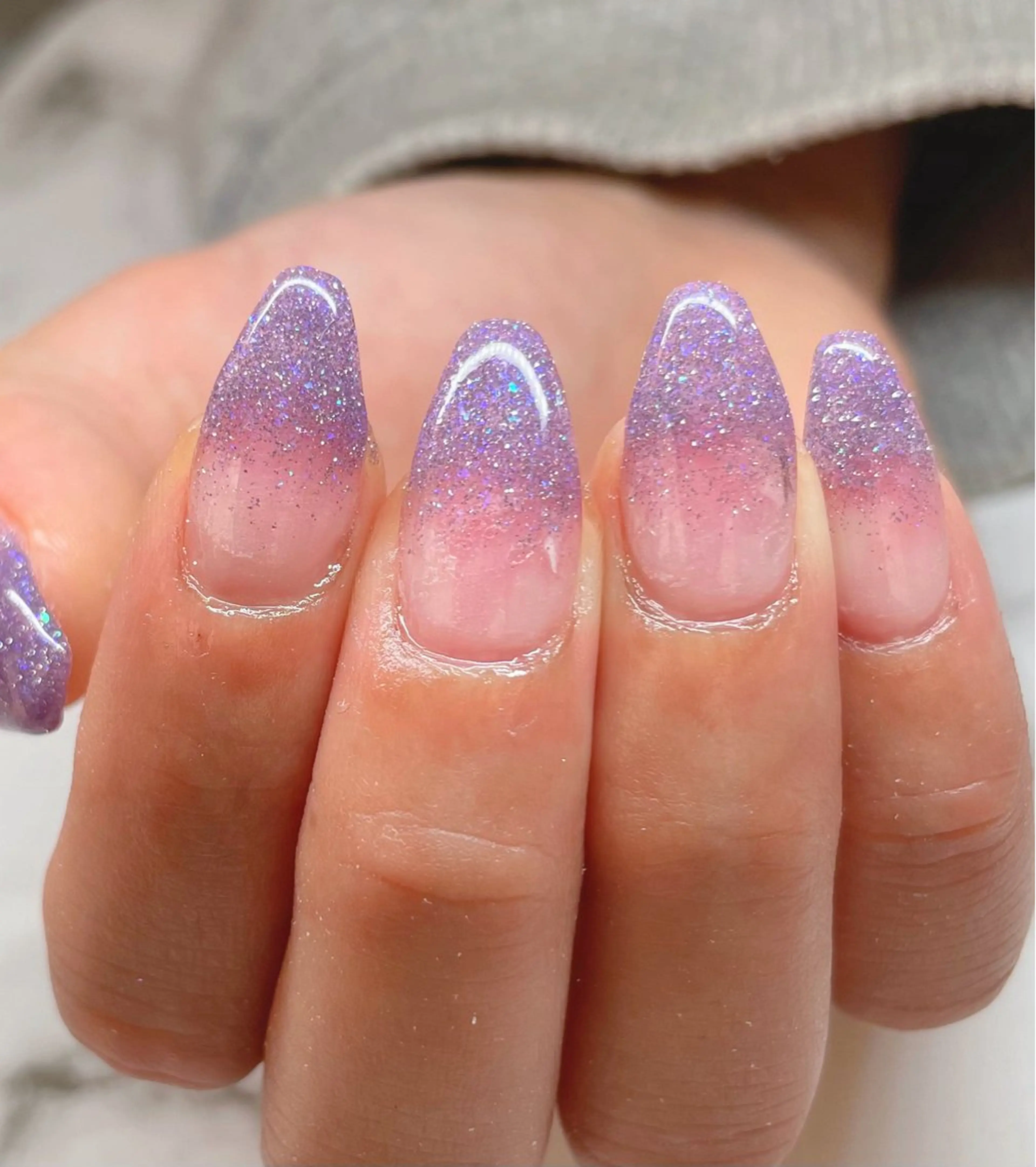 ネイル グラデーション ラメ(グリッター) ラメグラデーション オトク ネイルのネイルデザイン