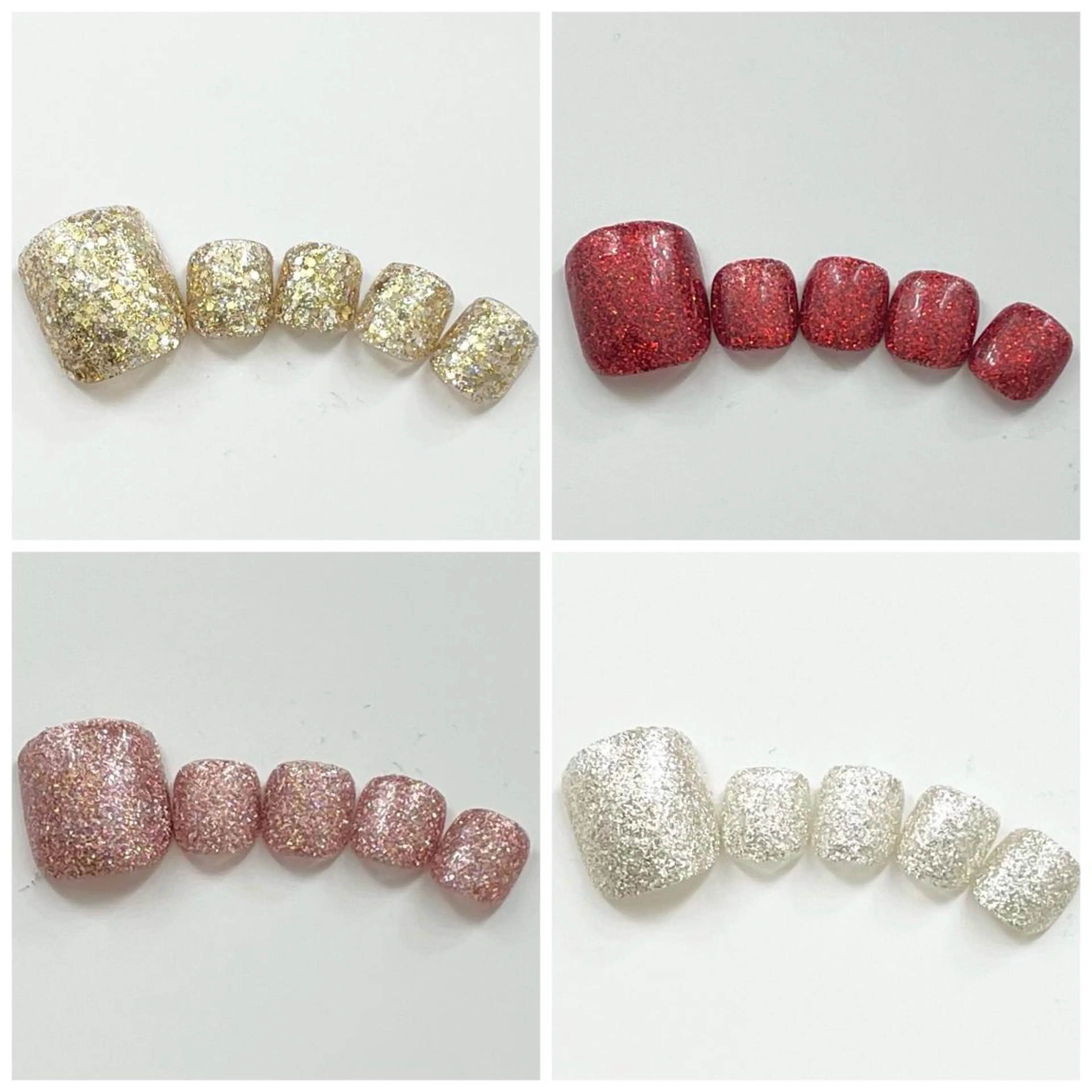 【定額デザイン／オフ込み】フットジェルネイル ラメワンカラーの写真