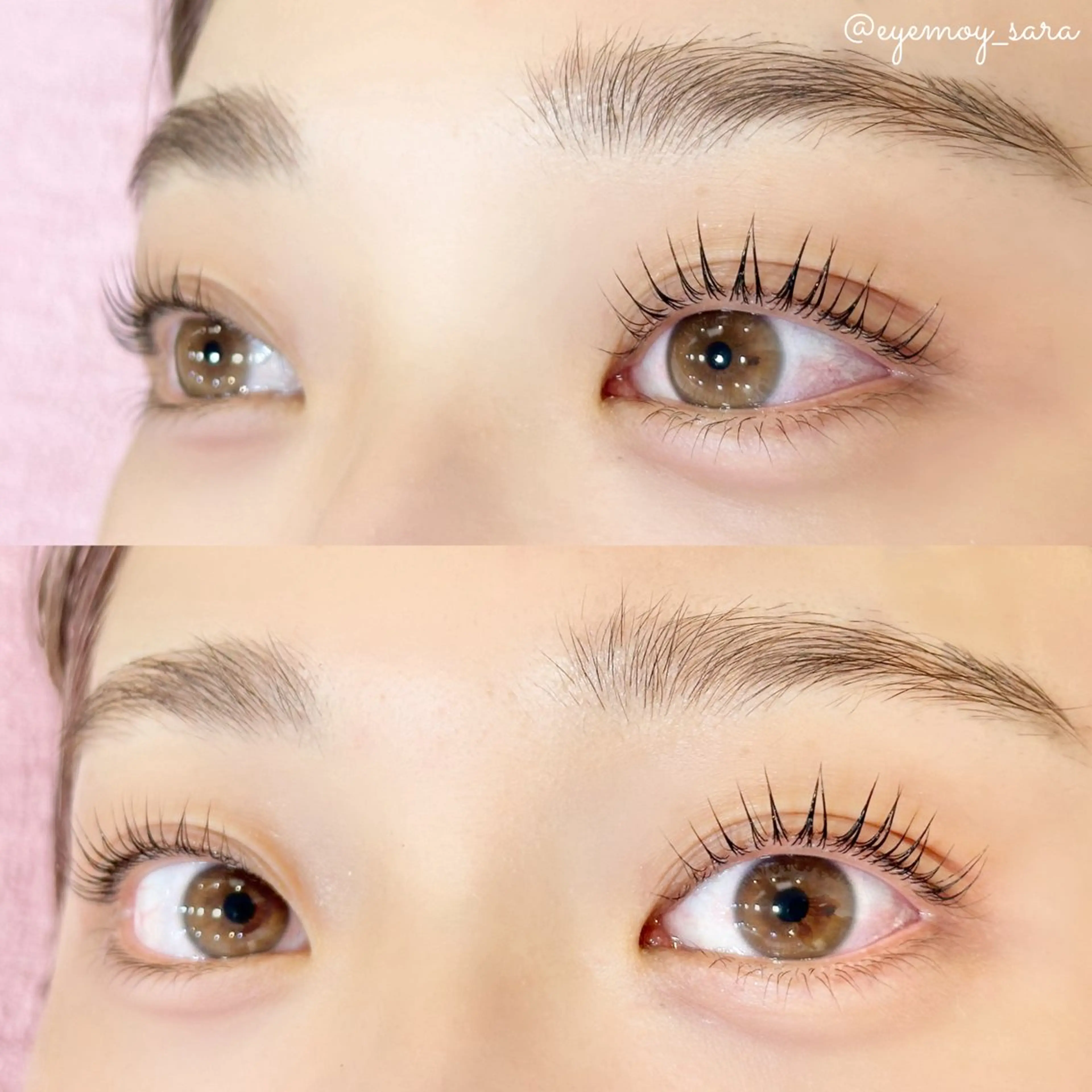 マツエク・マツパ ケラチンラッシュリフト 束感まつ毛 パリジェンヌラッシュリフト まつげパーマ 一重×まつ毛パーマ sara 🌙のマツエク・マツパデザイン