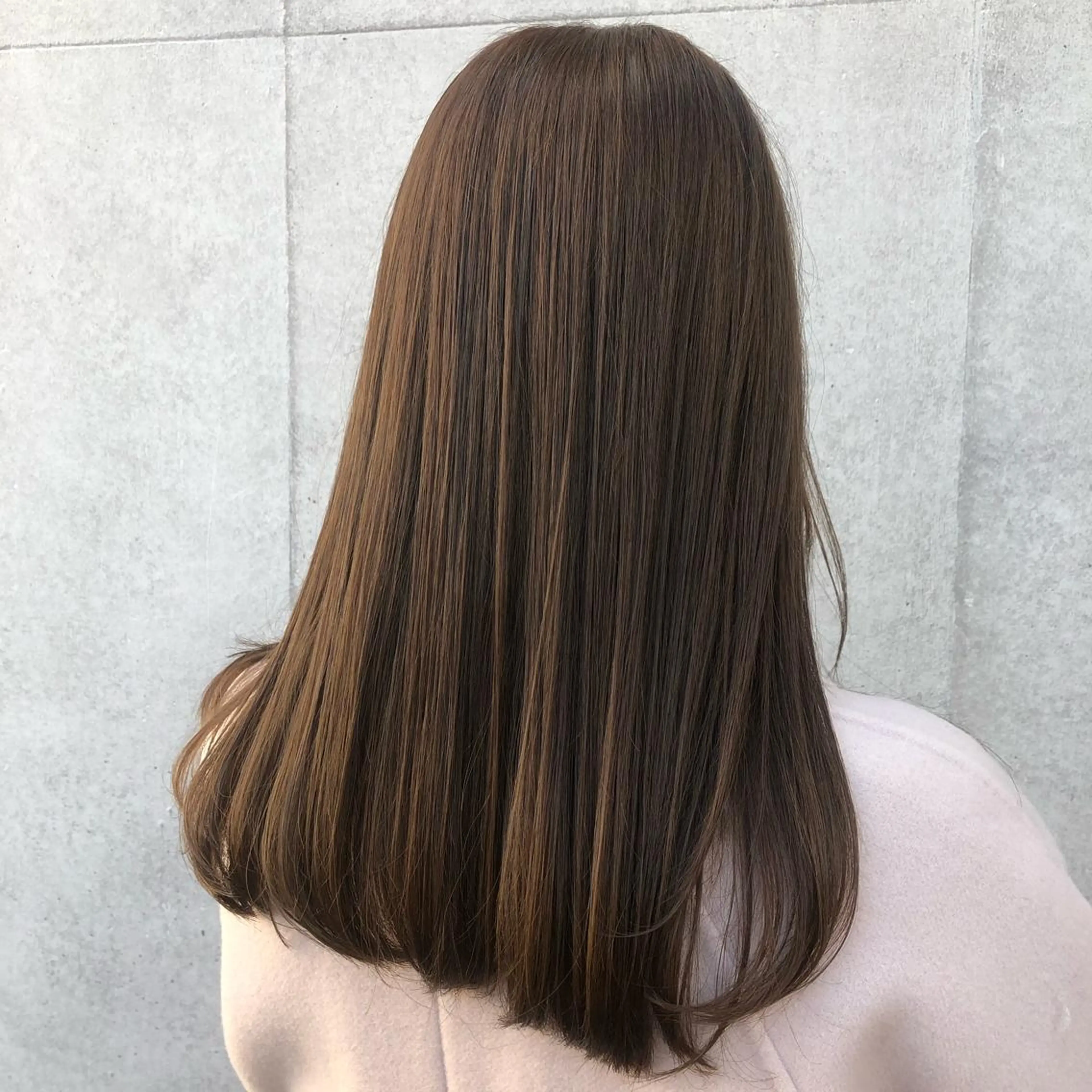 セミロング カラー ベージュカラー カラー特化美容師 なかもと たつひろのヘアスタイル