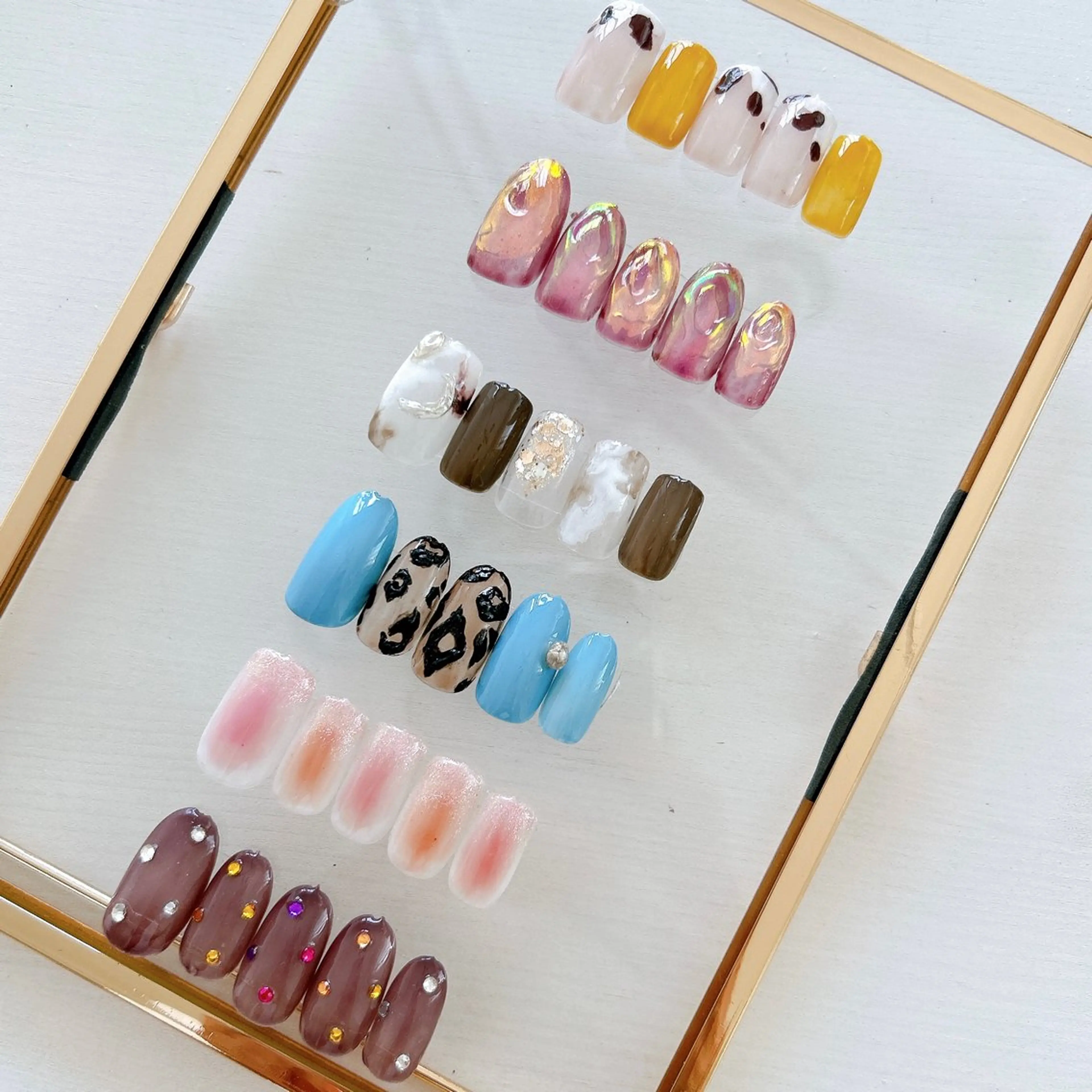 ネイル アニマル柄 チークネイル フレンチネイル ジェルネイル 韓国ネイル ハンドネイル Kai  nail Mayukoのネイルデザイン