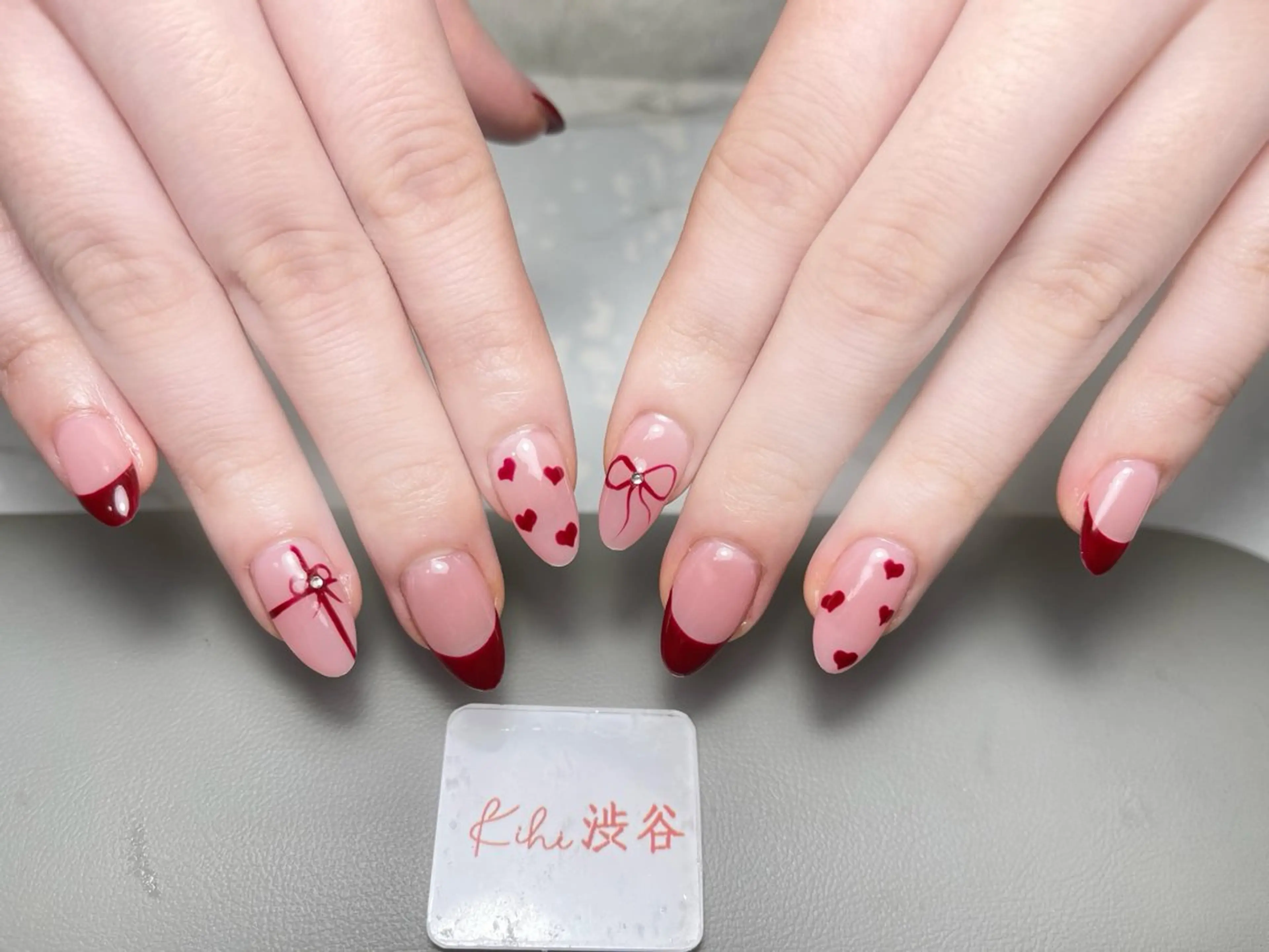 ネイル アートネイル フレンチネイル ジェルネイル グラデーション 韓国ネイル ハンドネイル ハンドケア さくら💮💮 【オフ無料】のネイルデザイン