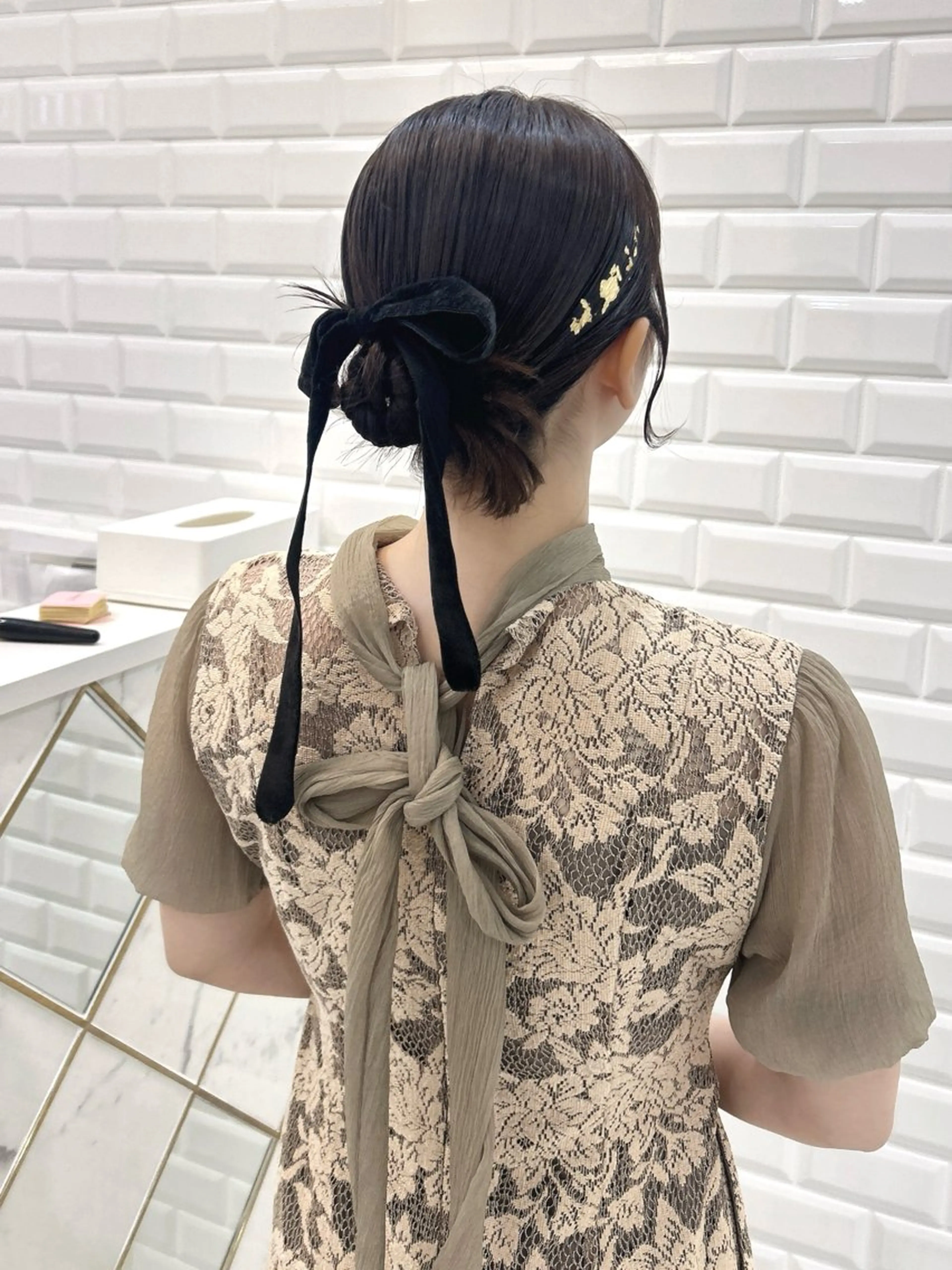 ミディアム ヘアアレンジ 天野 優希のヘアスタイル