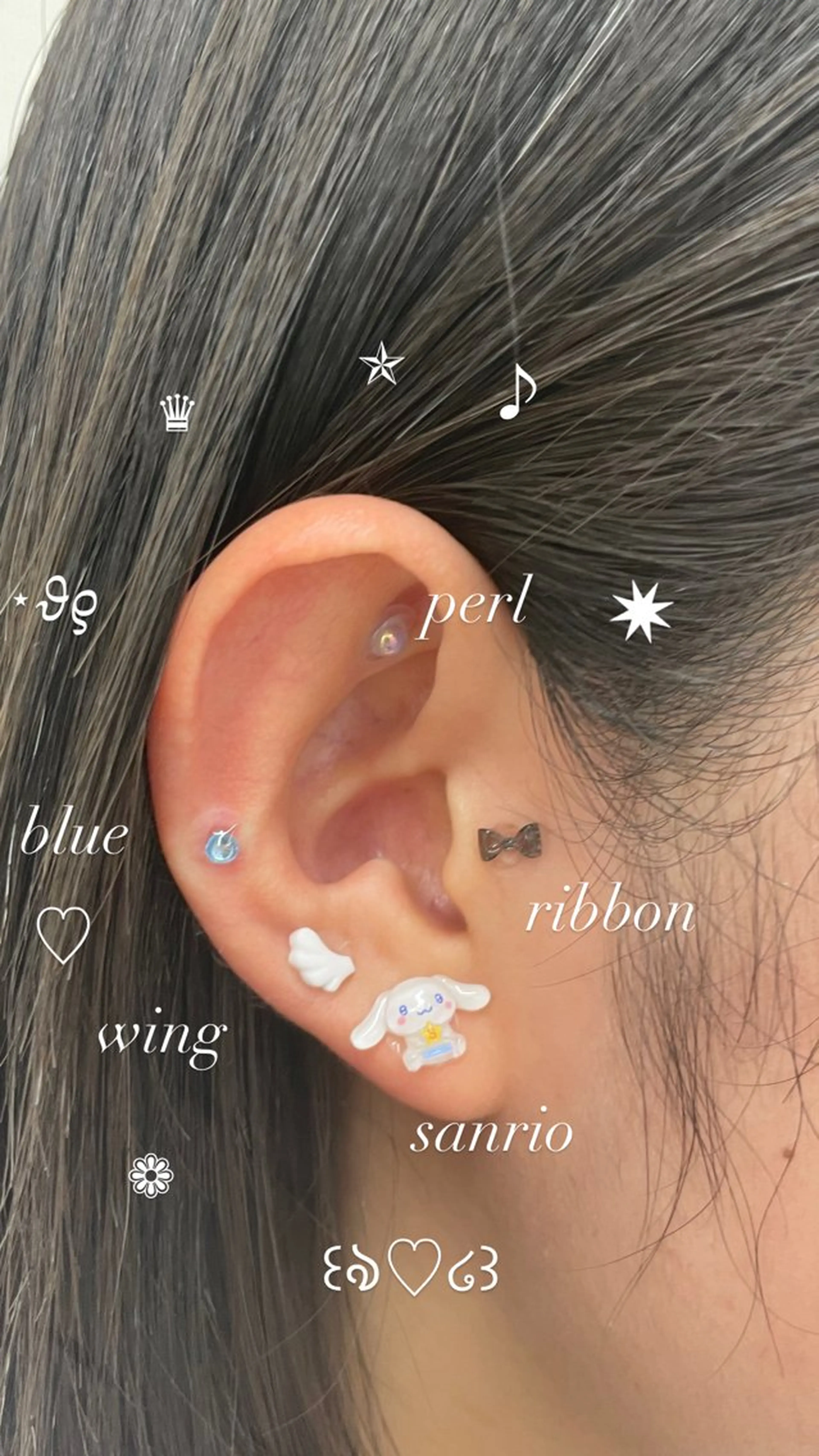 マツエク・マツパ エステ N〜Nail&Eyelashサロン〜所属・💎N💎アイ&耳. ボディージュエリーのマツエク・マツパデザイン