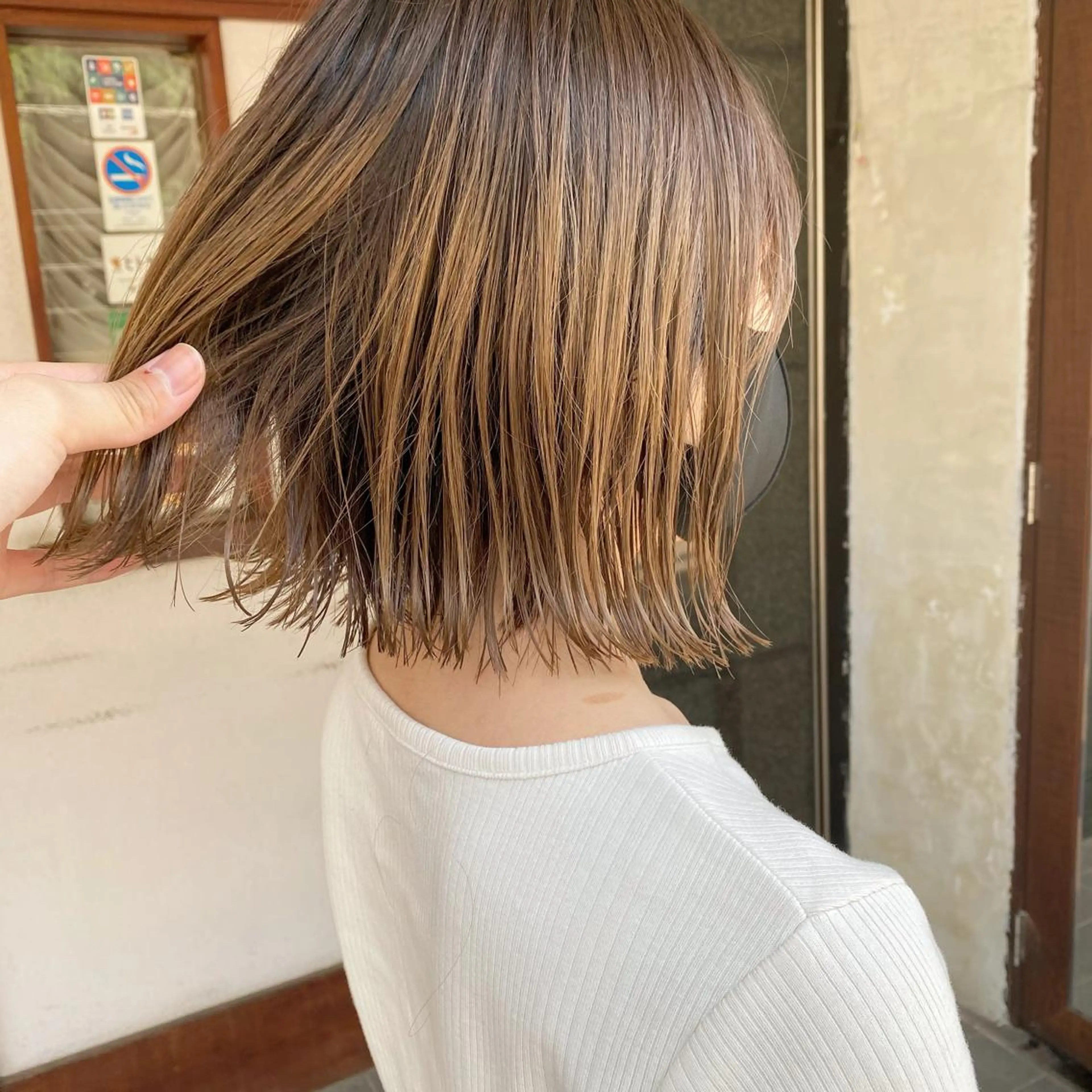 ショート ボブ ボブ/パーマ ミヒラケイタのヘアスタイル