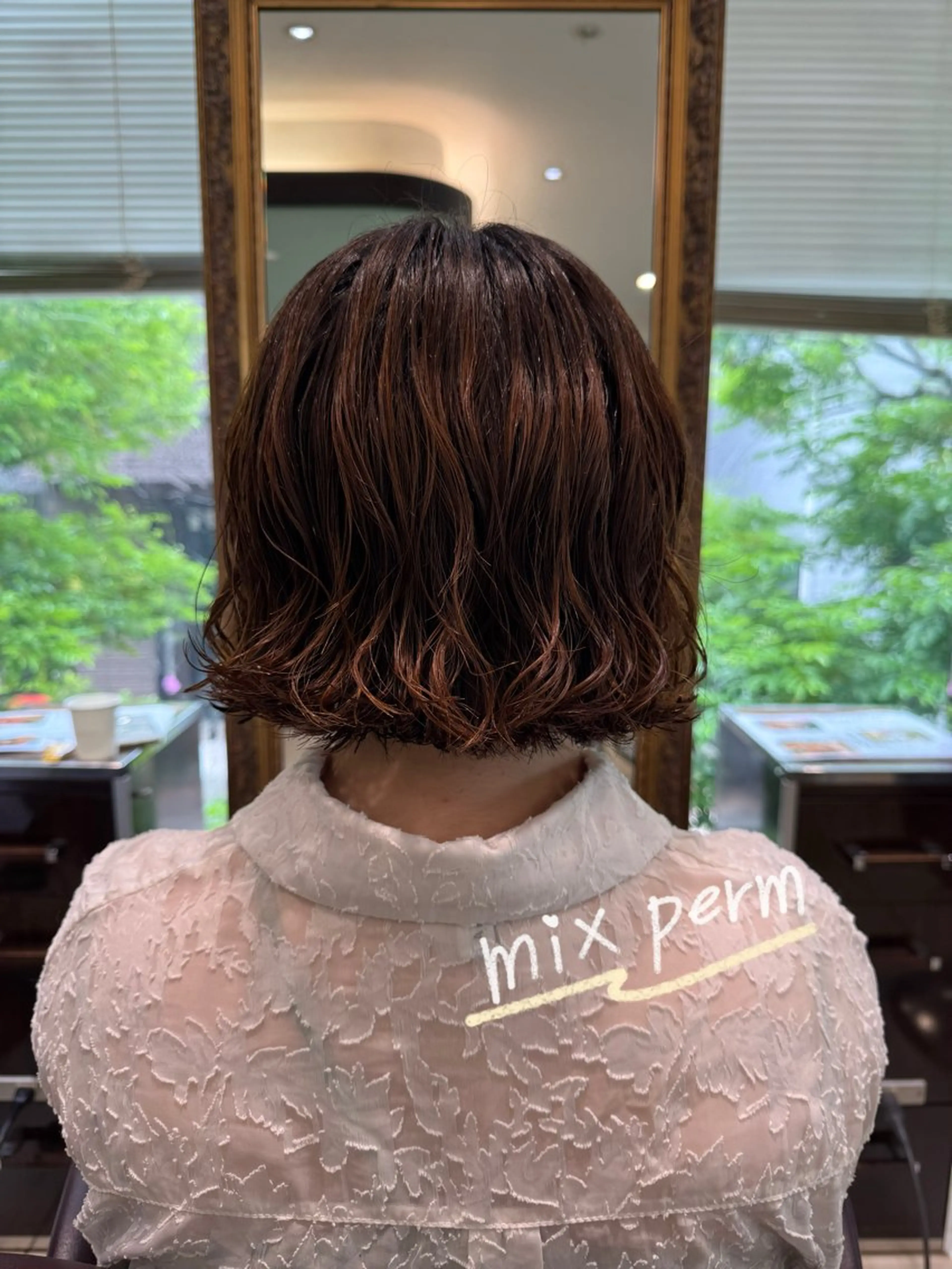 ショート カット パーマ トリートメント コテ巻き風/ボブ パーマ🌼杉田 萌恵のヘアスタイル