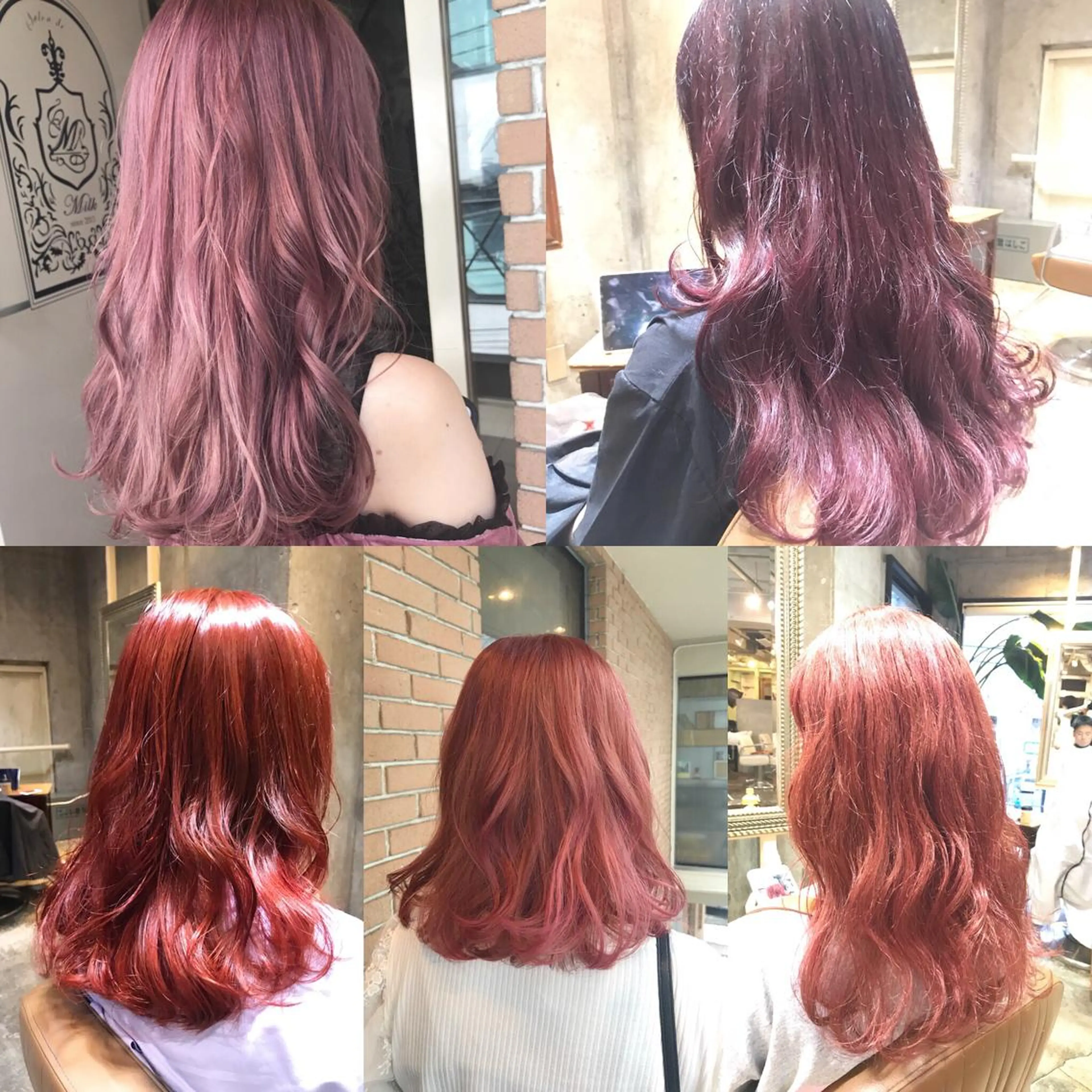 セミロング カラー パーマ ヘアアレンジ メンズ キッズ ネイル マツエク・マツパ ピンクカラー カラーマツエク ピンク サロンドミルク 原宿のヘアスタイル