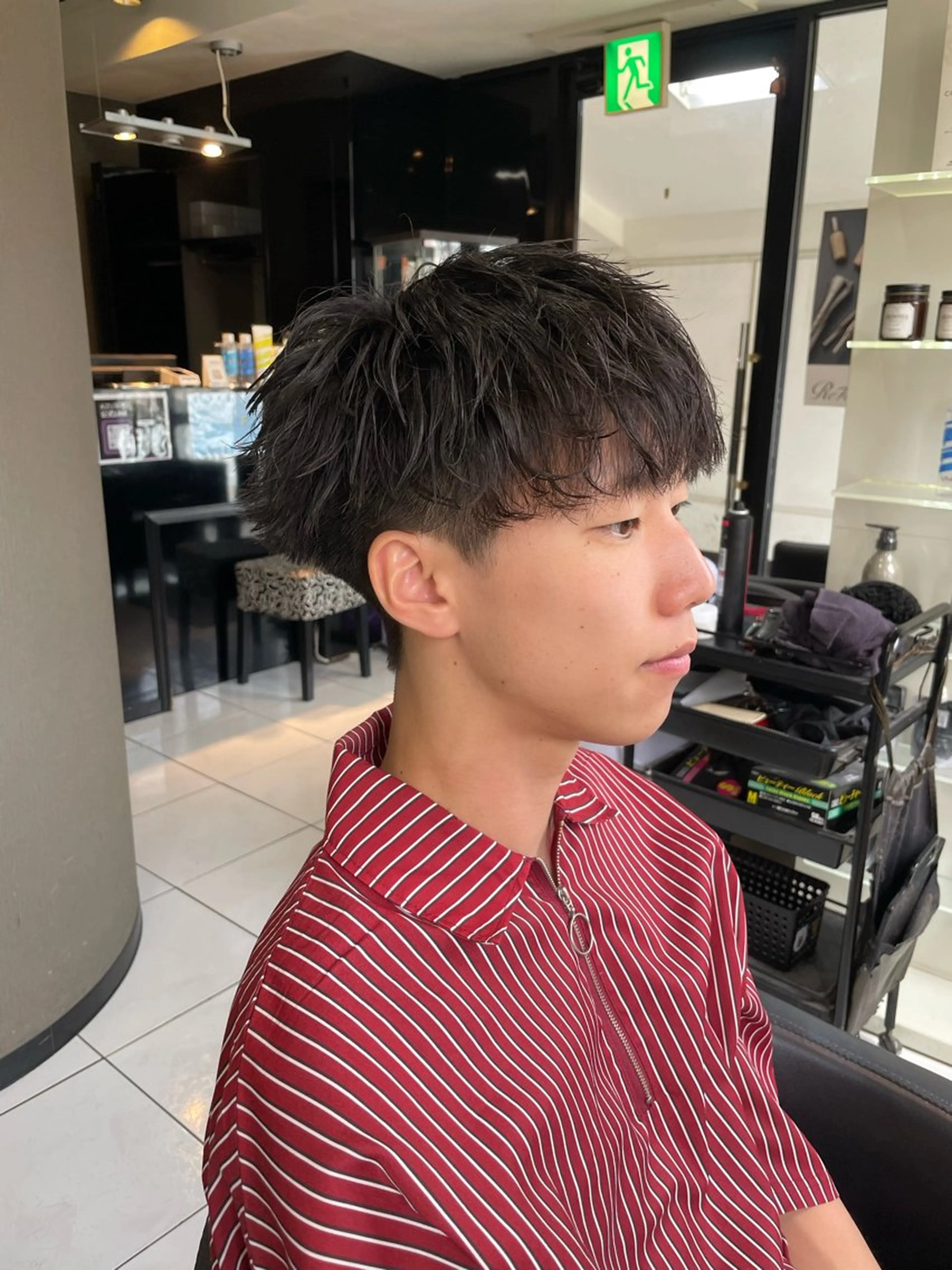 ショート カラー パーマ メンズ マッシュ 刈り上げ レイヤーカット カット 🔥お値段以上🔥 メンズ特化たかひろのヘアスタイル