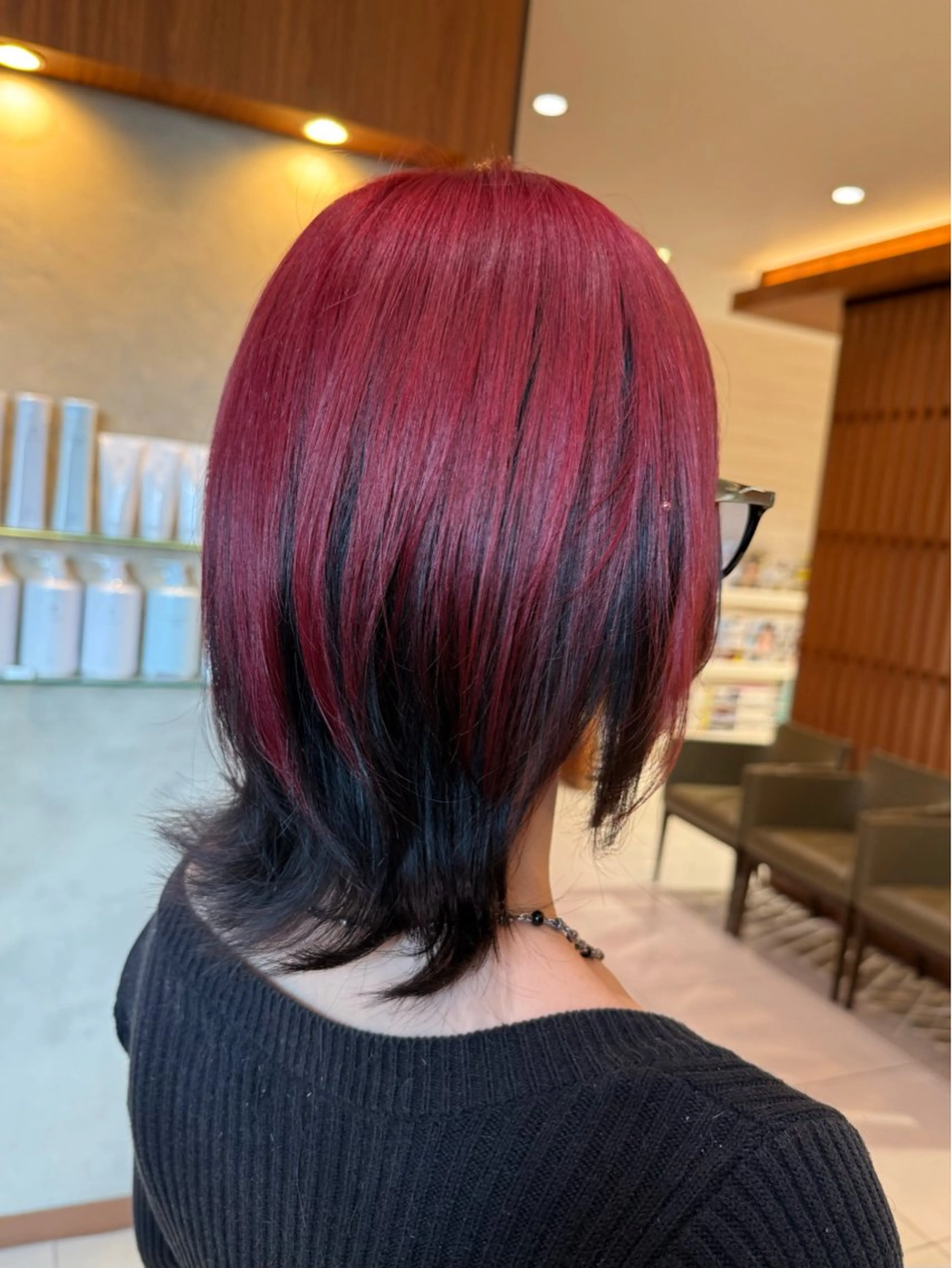 ミディアム カラー ウルフカット shiho/名駅💎 ケアカラー/ブリーチのヘアスタイル