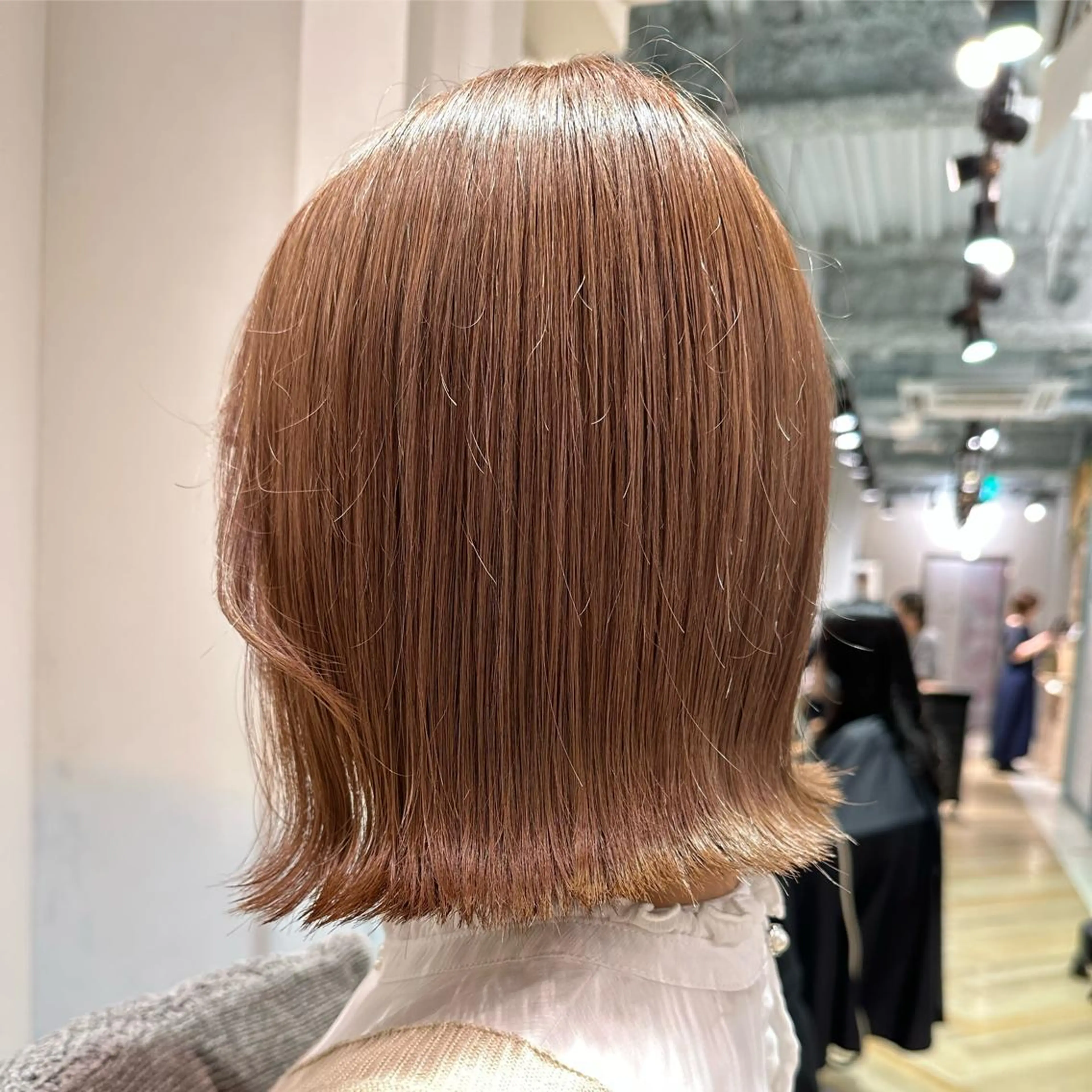 ミディアム カラー ベージュカラー ピンクカラー ピンクベージュ ブリーチなし/暖色/ 透明感/ririkaのヘアスタイル