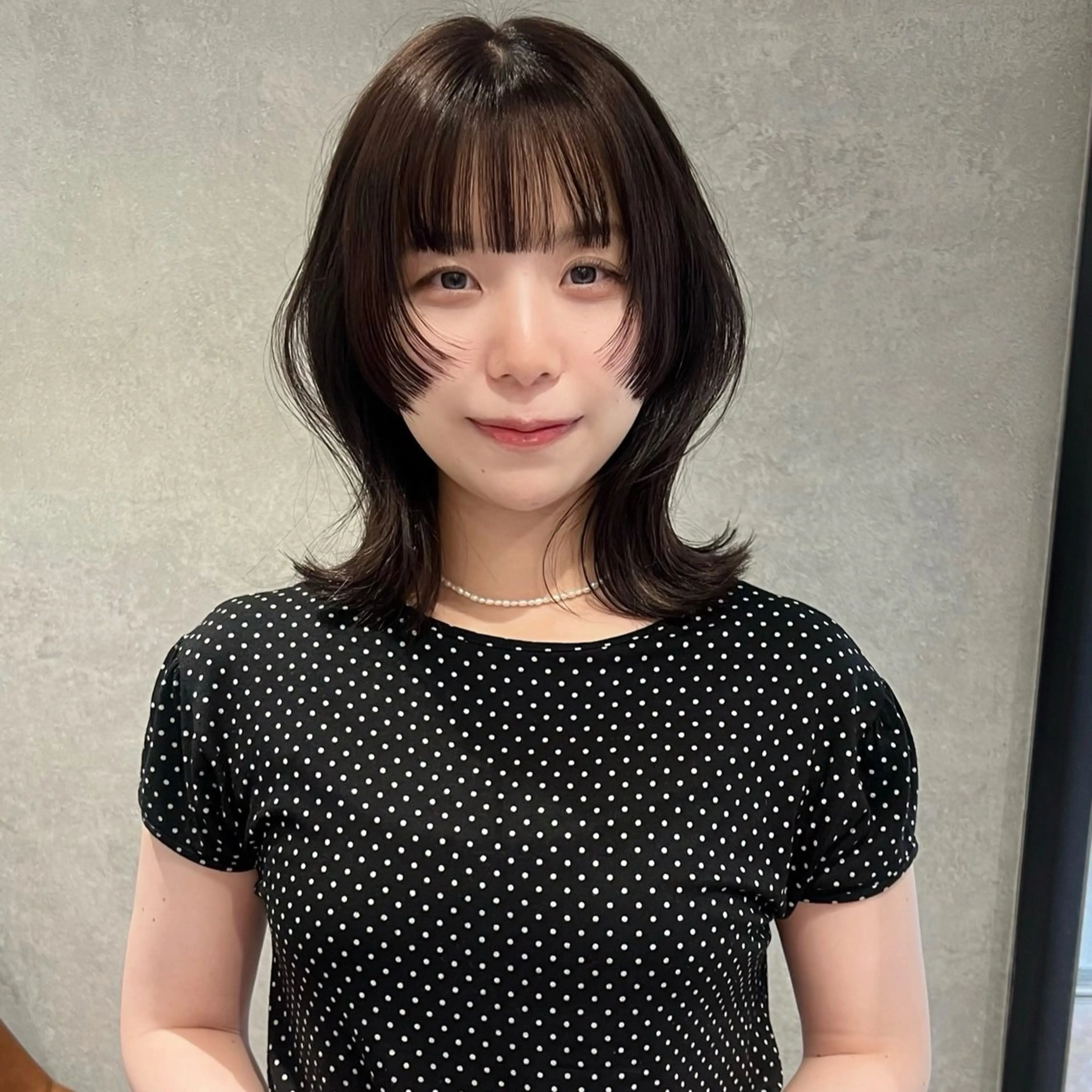 セミロング レイヤーカット カット ヘアカラー トリートメント AI TOKYO S所属・mizuki 【韓国レイヤー】のヘアスタイル