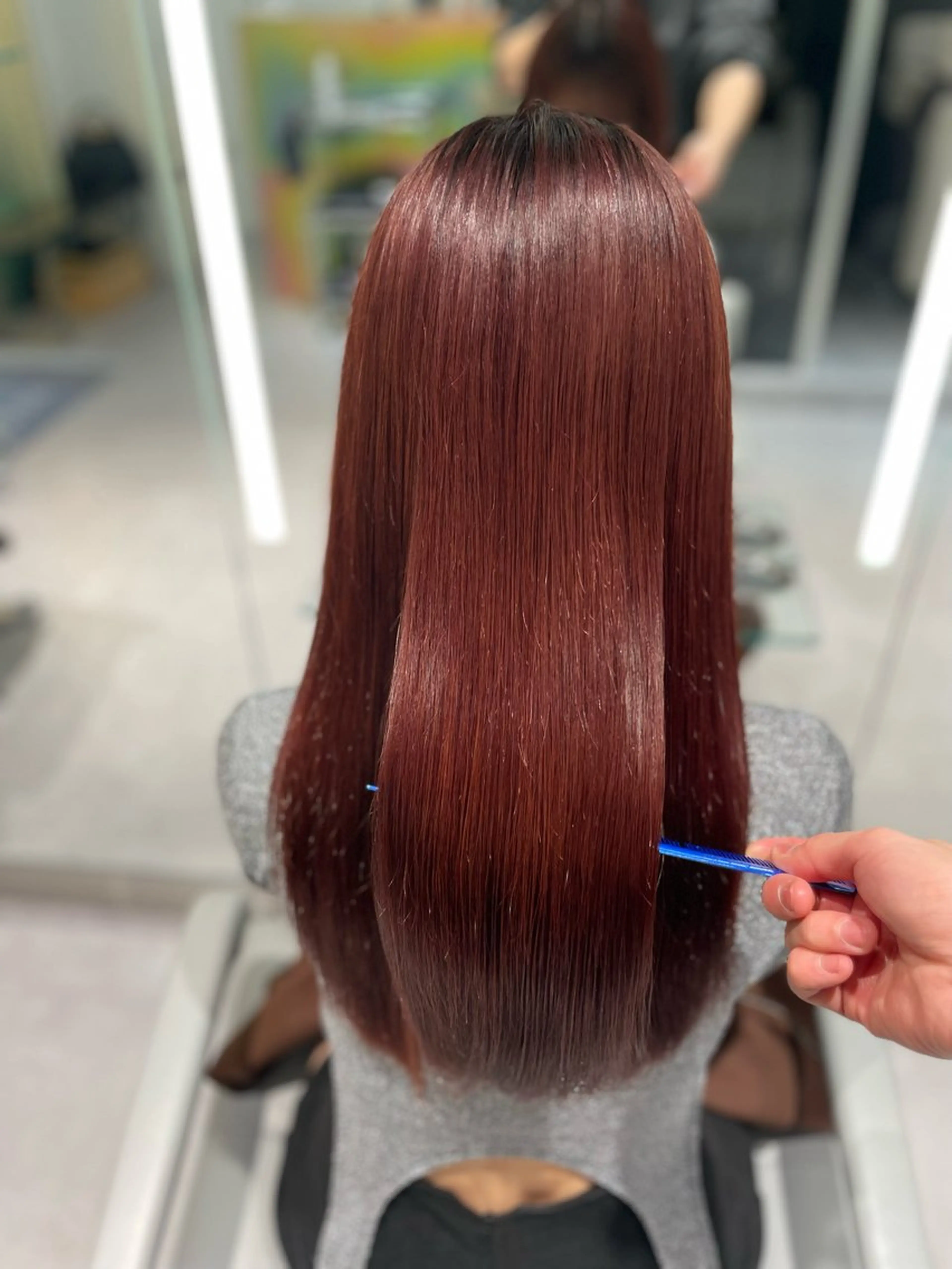 ロング 縮毛矯正 unique RINNEのヘアスタイル