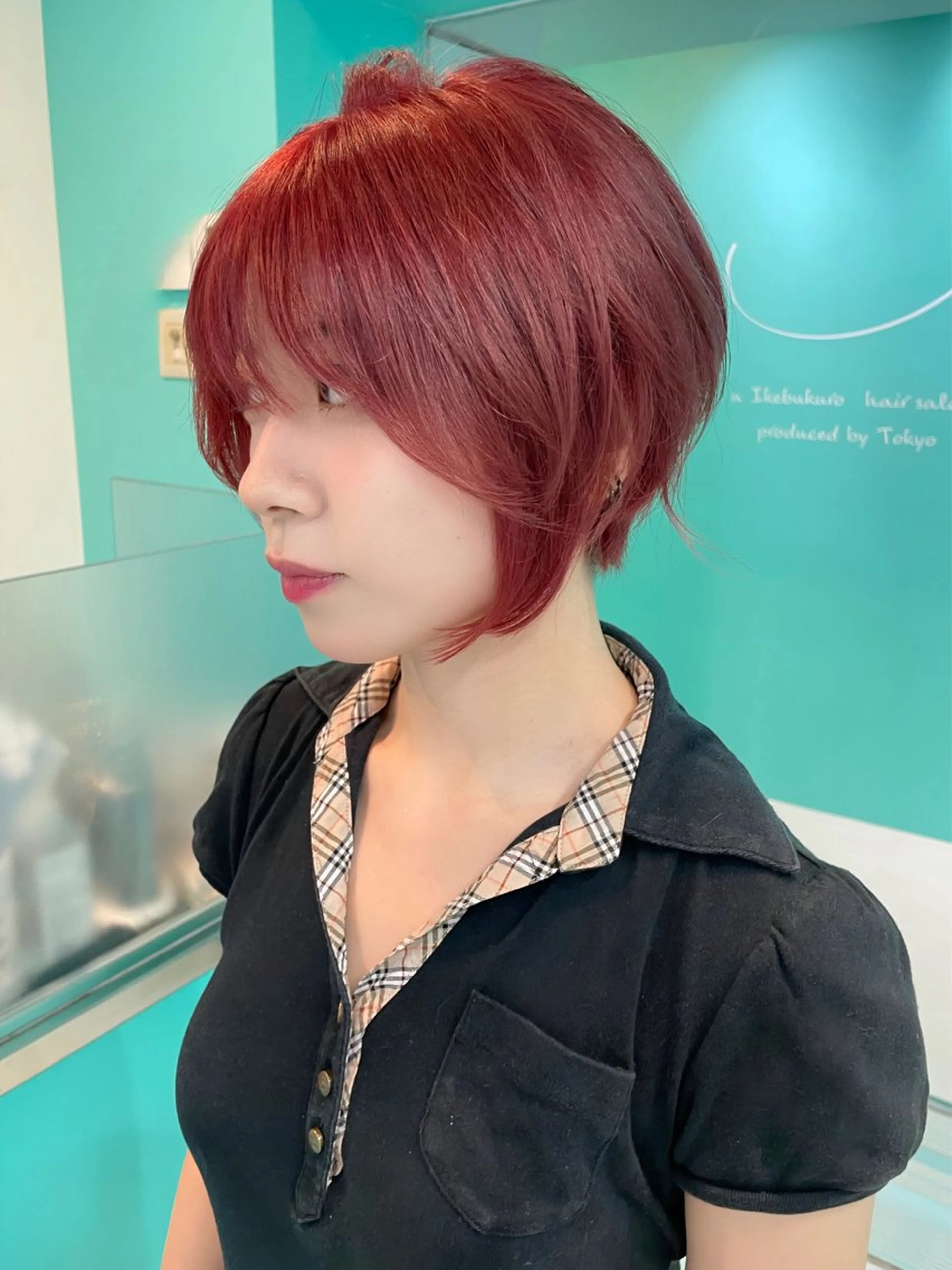ショート カラー ブリーチ ダブルカラー レッドカラー カット ヘアカラー 🫧ショート/ボブ 池袋西口・泡渕✂️のヘアスタイル