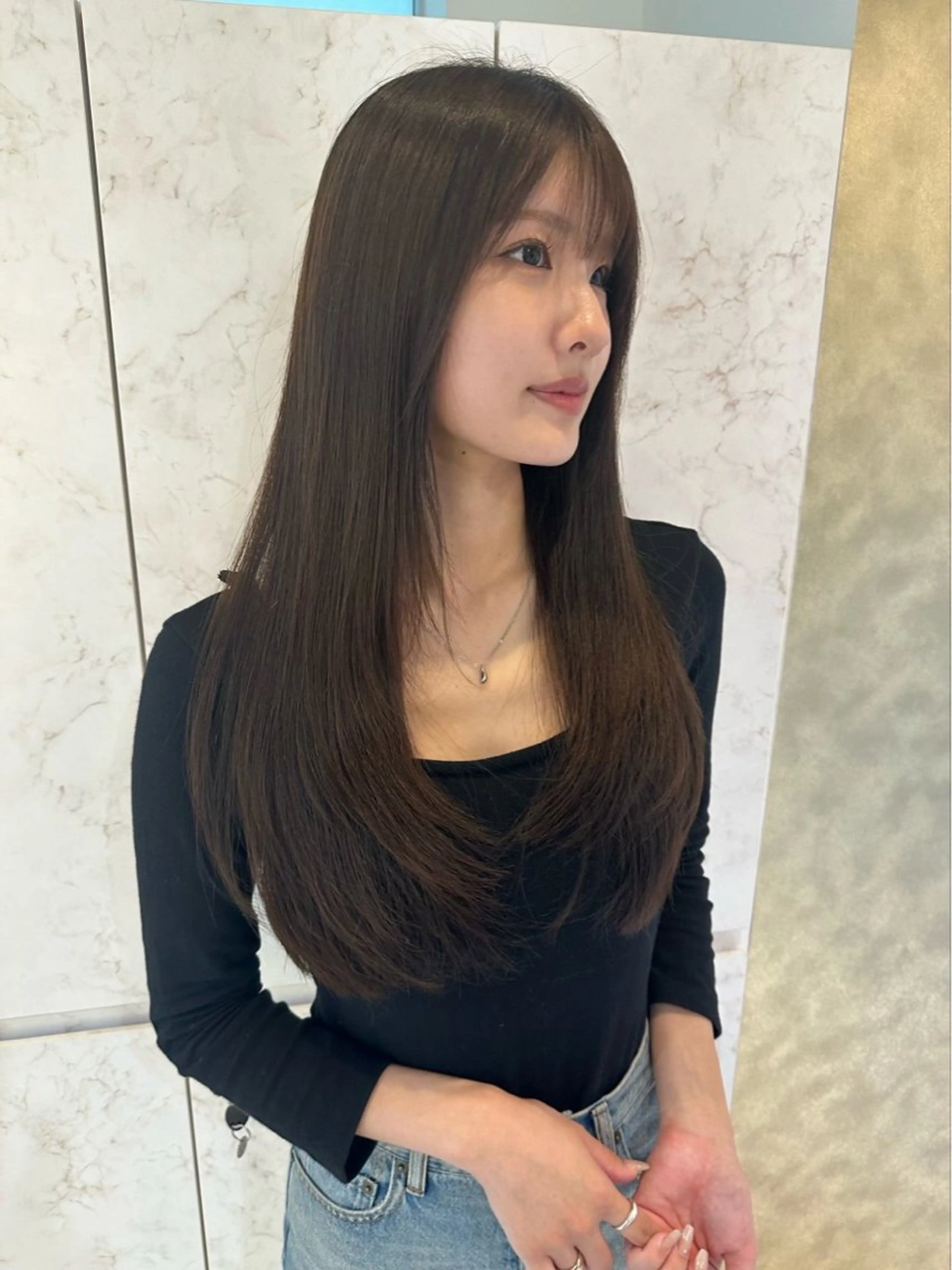 ロング カラー ヘアアレンジ カット トリートメント Akane レイヤー/艶カラーのヘアスタイル