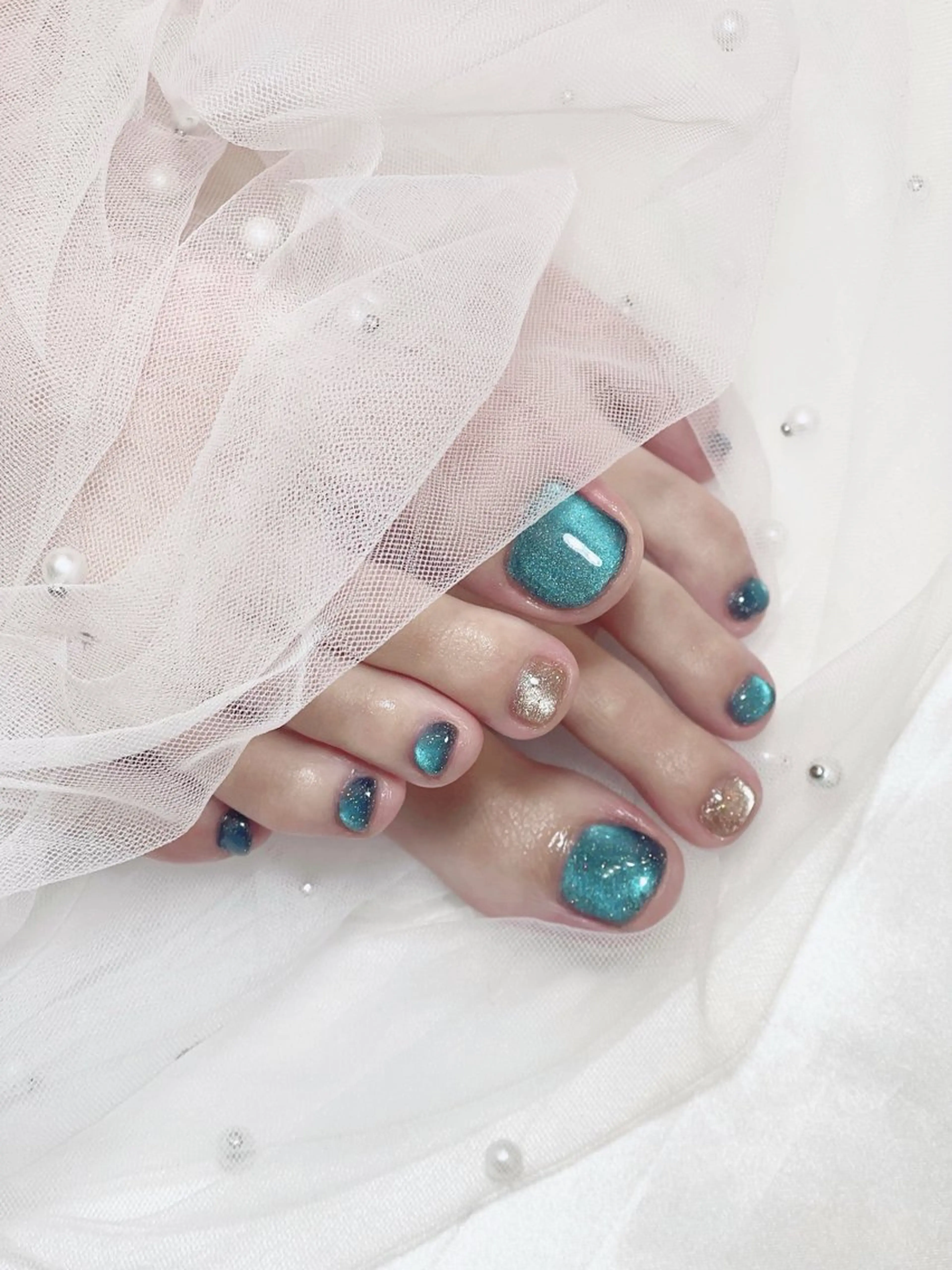 ネイル フットネイル マグネットネイル ハンドネイル フットネイル sora ❄️のネイルデザイン