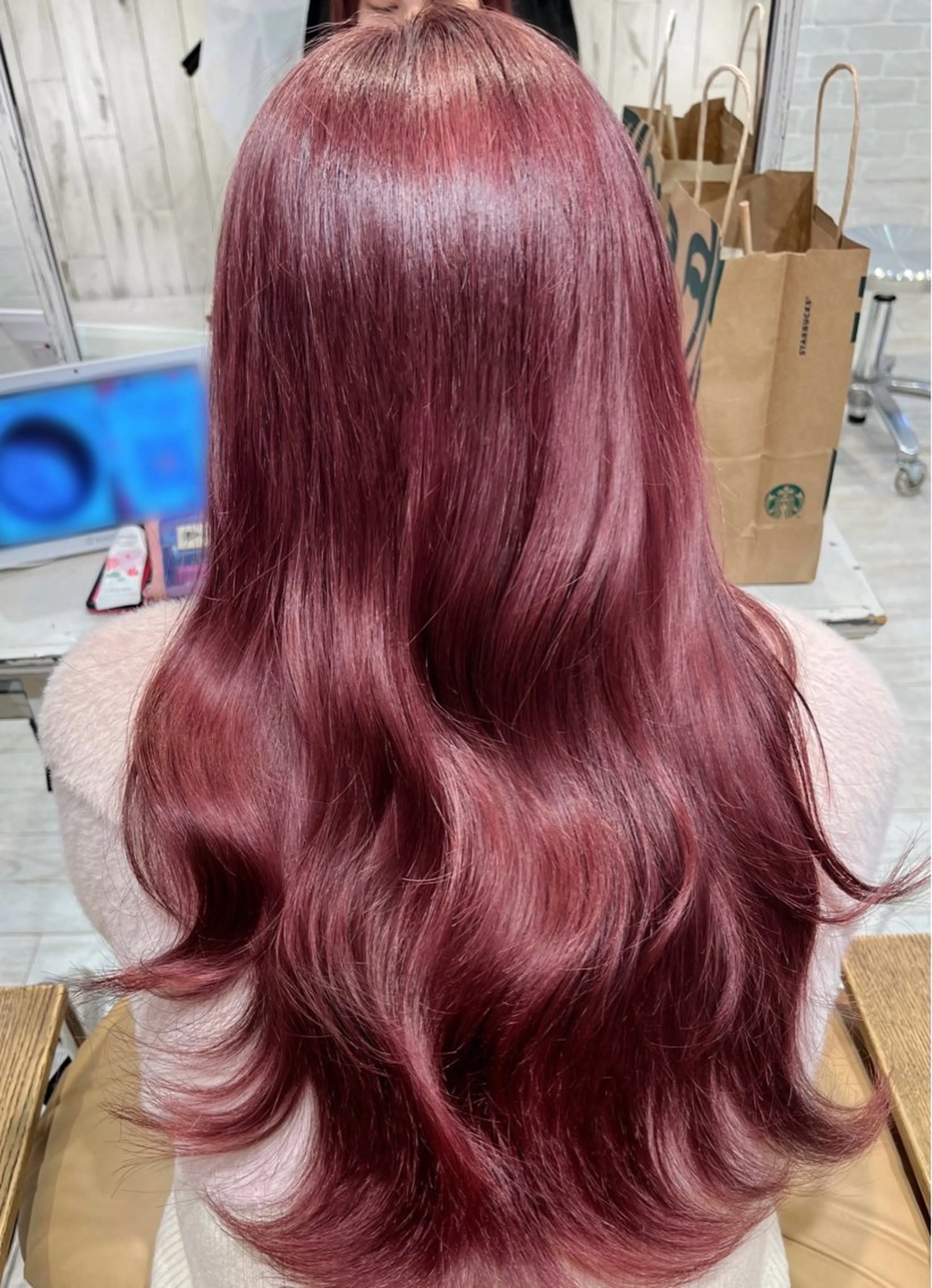 ロング カラー ブリーチ ブラウンカラー カシス ダブルカラー ブリーチなしカラー カット ヘアカラー トリートメント 【韓国ヘア×透明感 カラー】笹谷 莉未のヘアスタイル