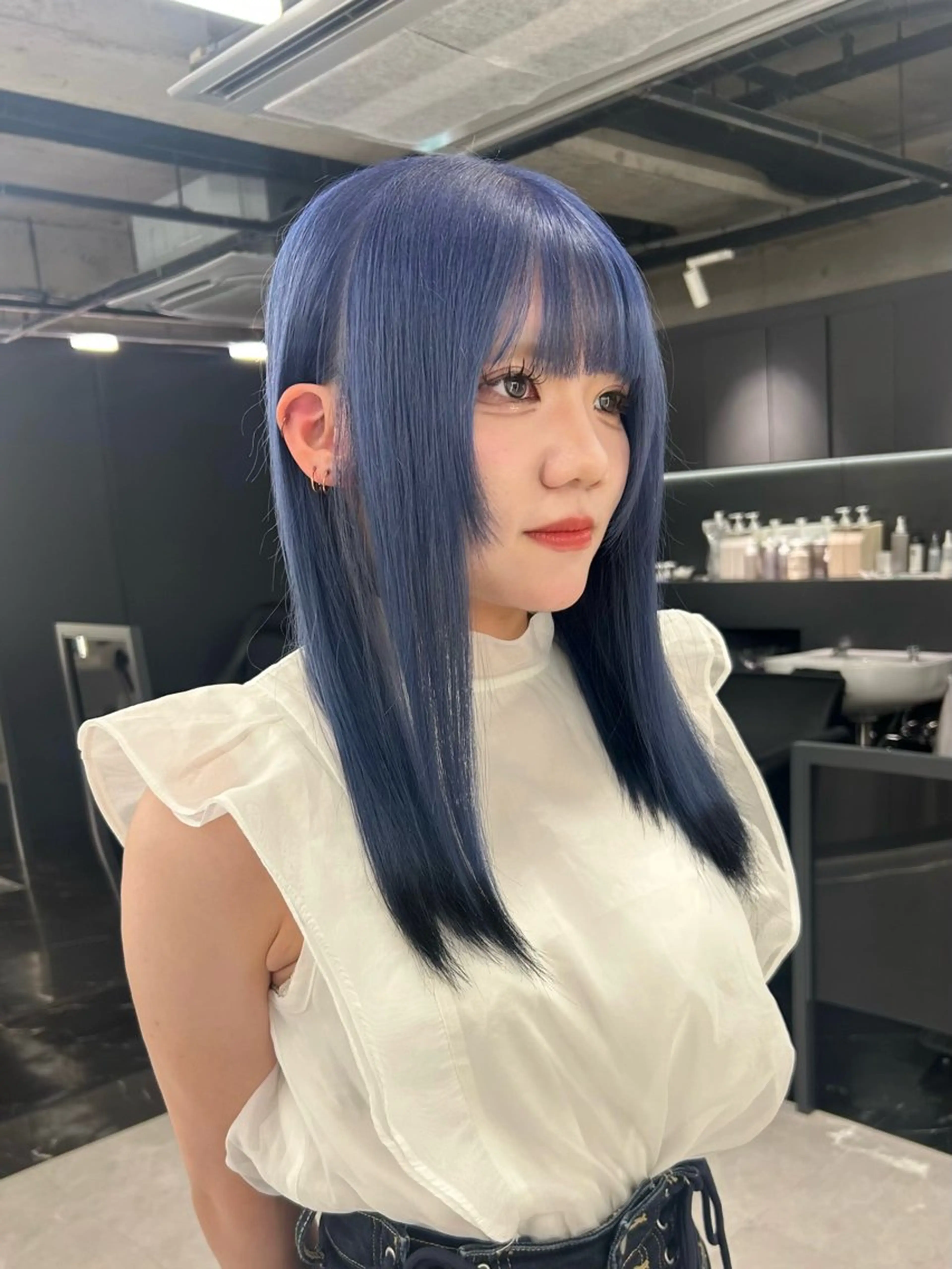 セミロング カラー CYM【シィム】所属・カラー/エクステ 🤍ルナのヘアスタイル