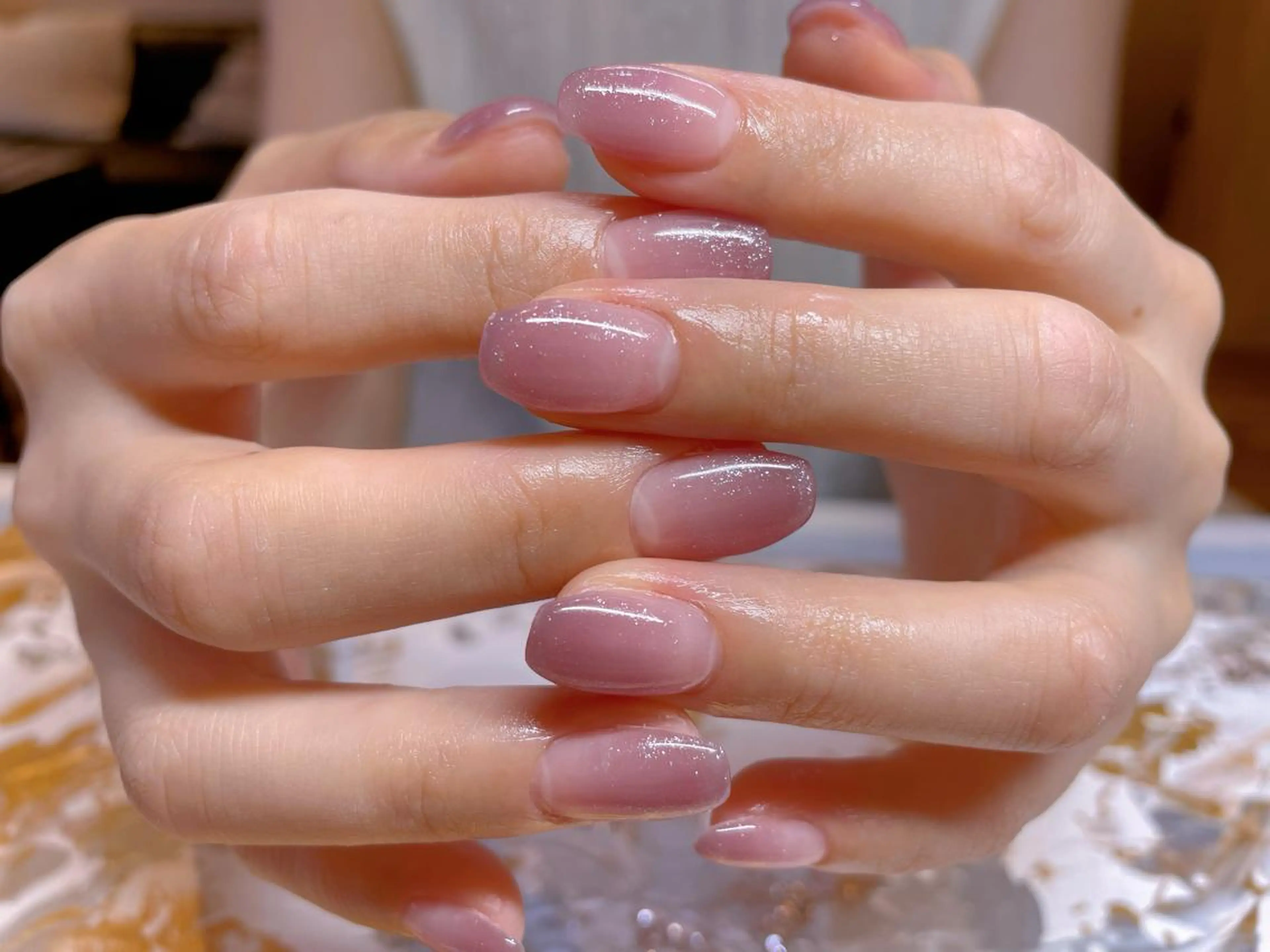 ネイル ラメ(グリッター) ラメグラデーション パープル ハンドネイル ネイリスト ❄️ユキ❄️のネイルデザイン