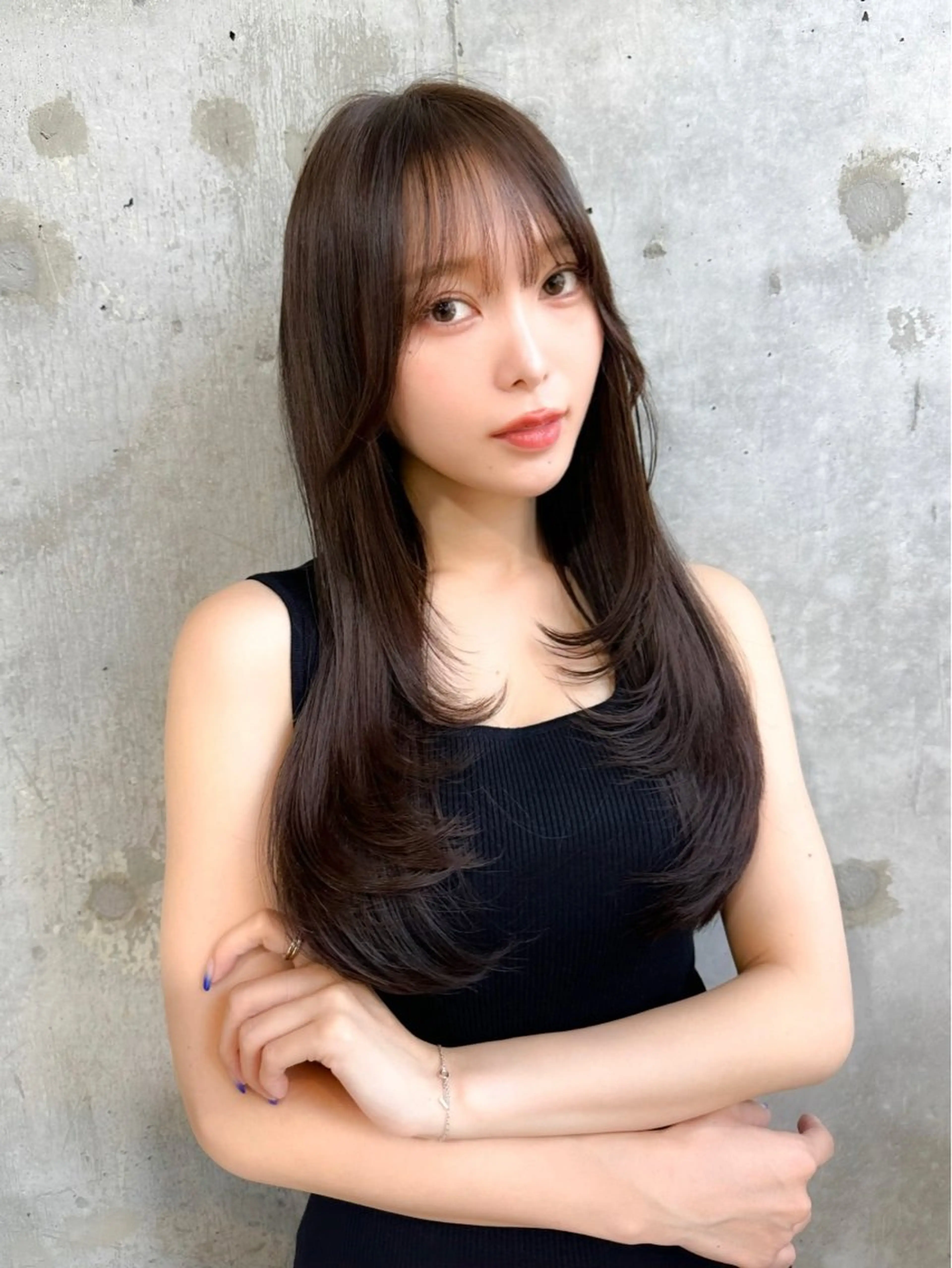 ロング 髪質改善/韓国ヘア レイヤー/新宿/ロミのヘアスタイル