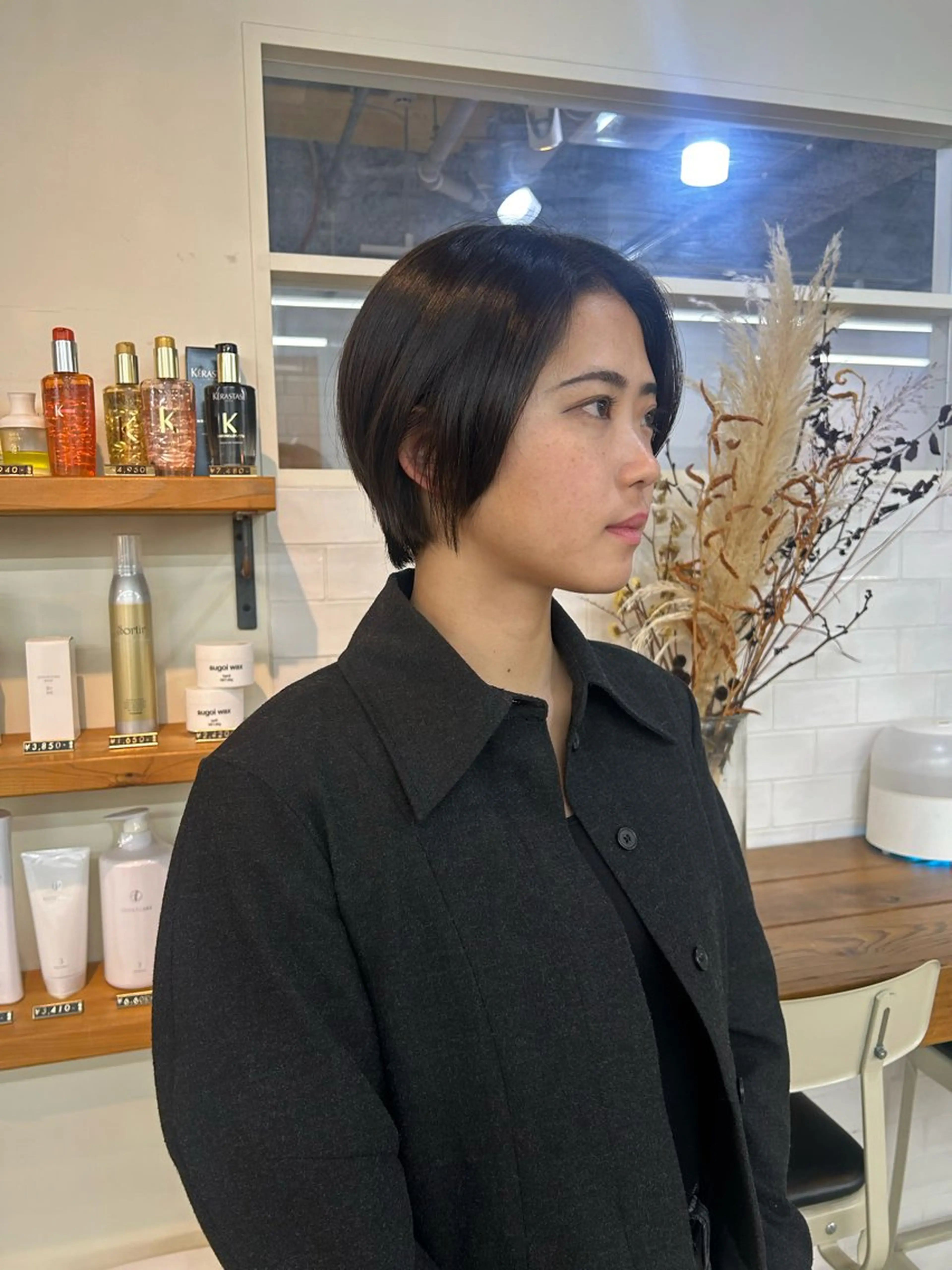 ショート yumeka🩶ボブ 暖色/透け感カラーのヘアスタイル