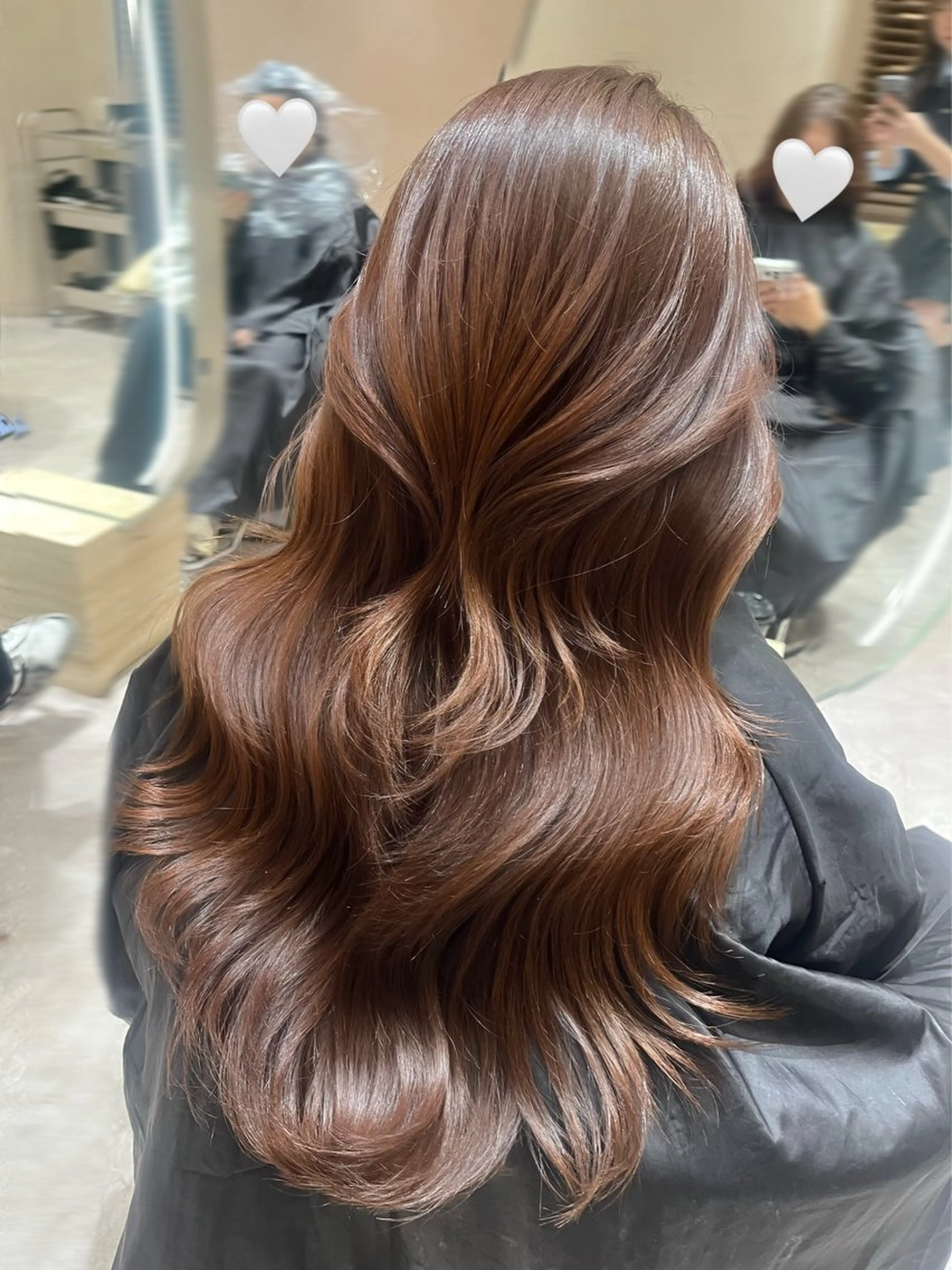 ロング カラー カット ヘアカラー 顔周りカット/ 透明感カラー/ユナのヘアスタイル