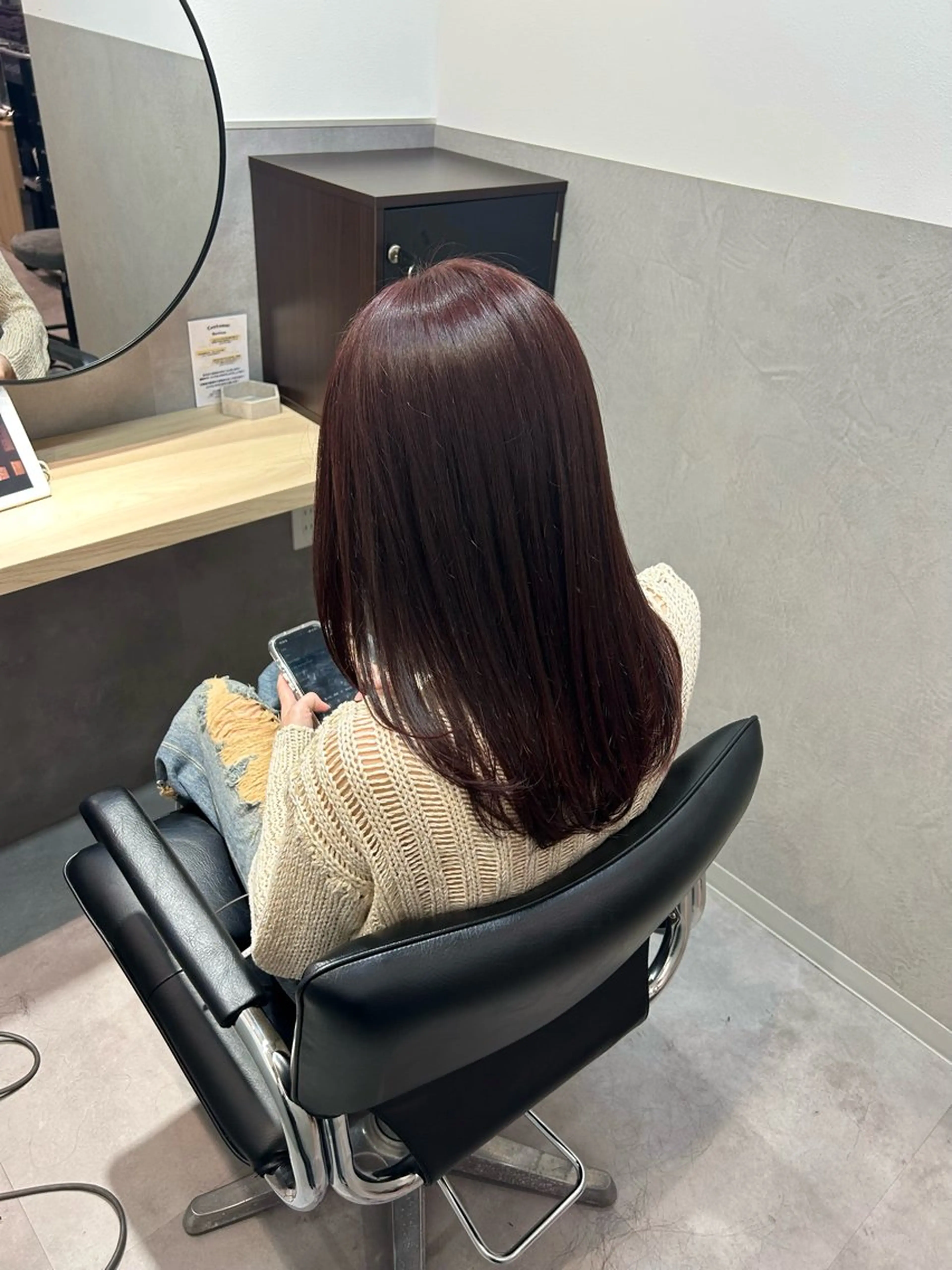 ロング カラー 鳥山 留奈のヘアスタイル