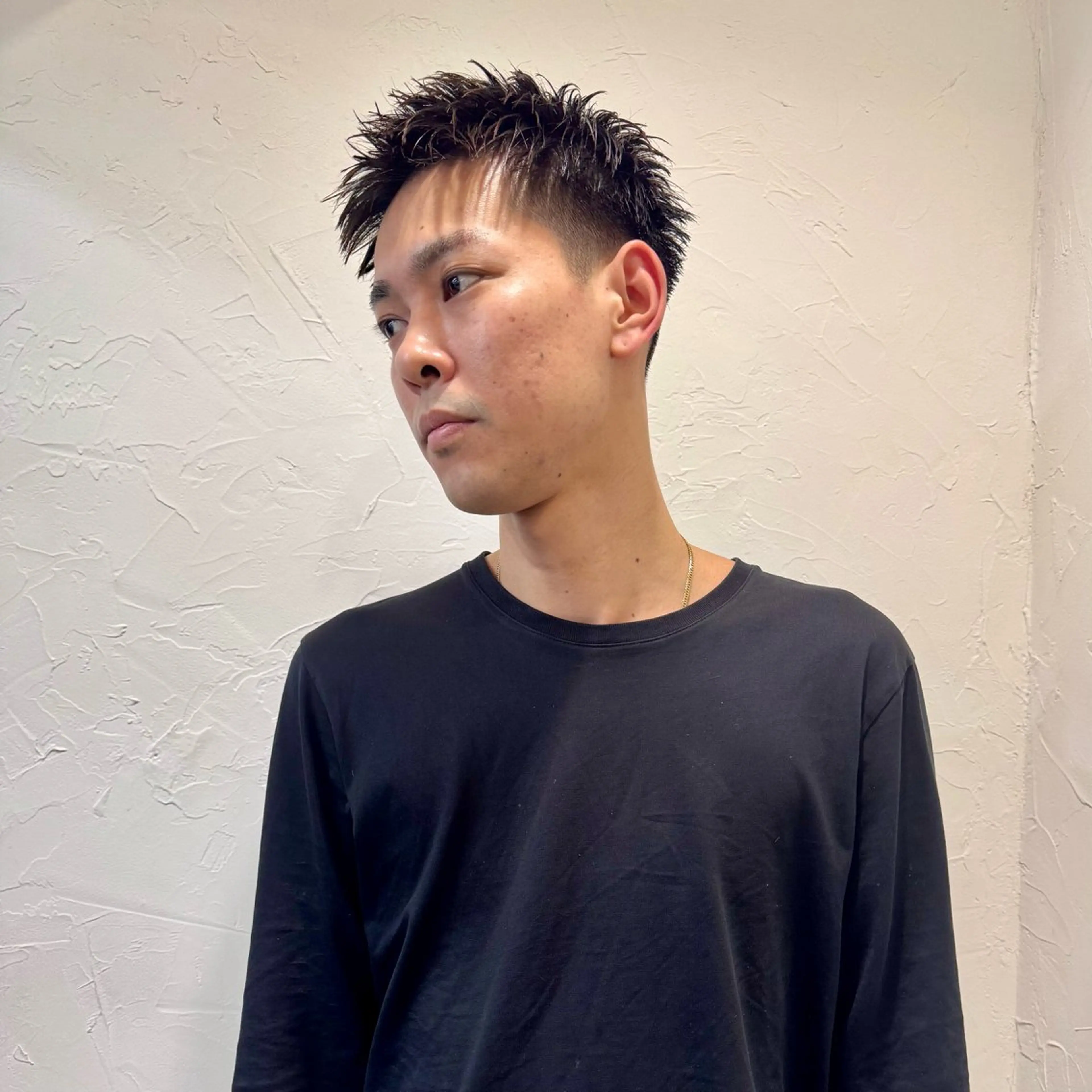 ショート メンズ アップバング メンズ就活ヘア メンズパーマ メンズショート スパイキーショート カット ヘアセット 【池袋/スパイキー ショート】ⓝⓘⓜⓤのヘアスタイル