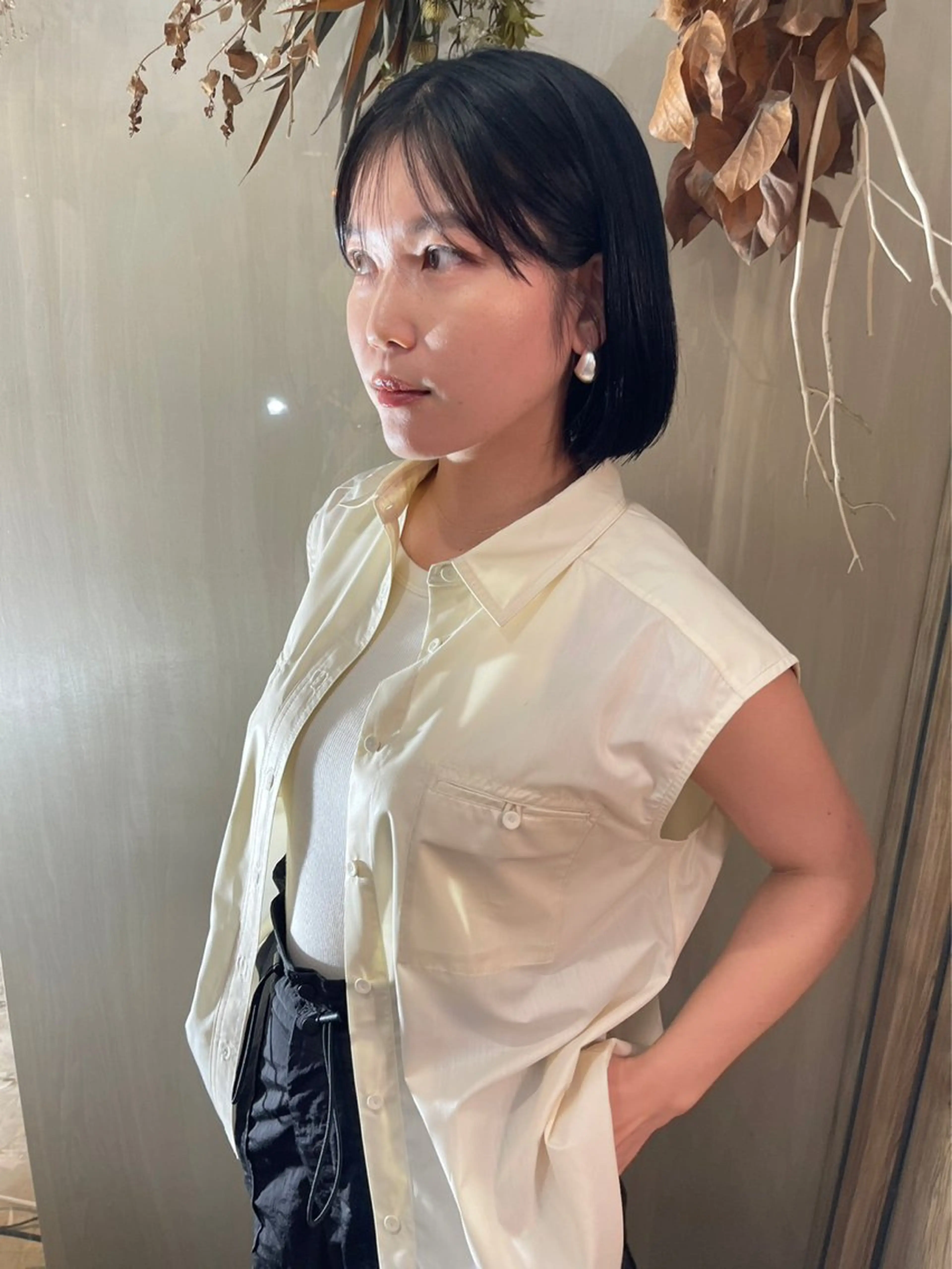 ショート カラー ボブ 似合わせカット カット ヘアカラー トリートメント (h)wim ウィムのヘアスタイル