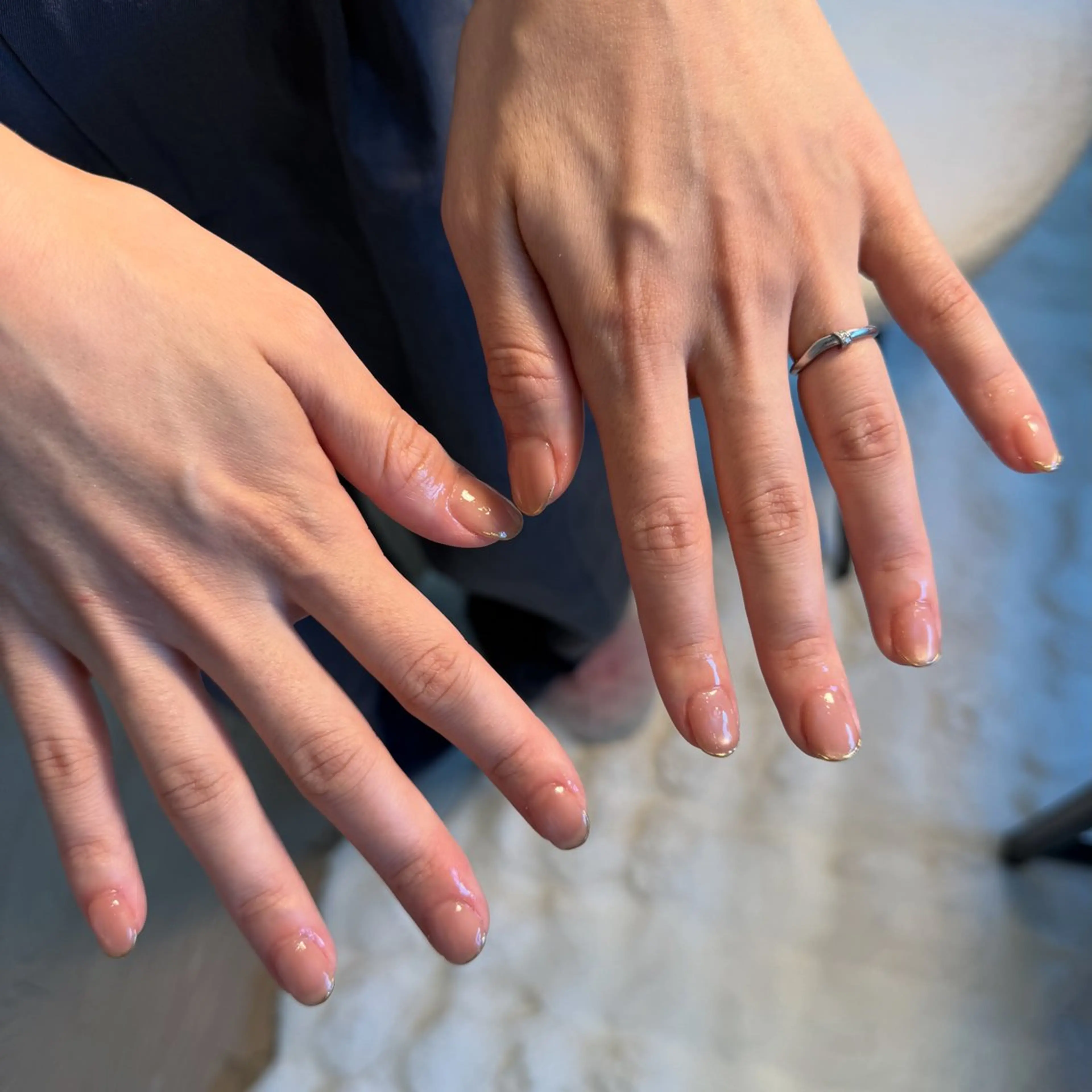 ネイル マグネットネイル ミラーネイル オフィスネイル シンプルネイル ハンドネイル nail salon Estelleのネイルデザイン