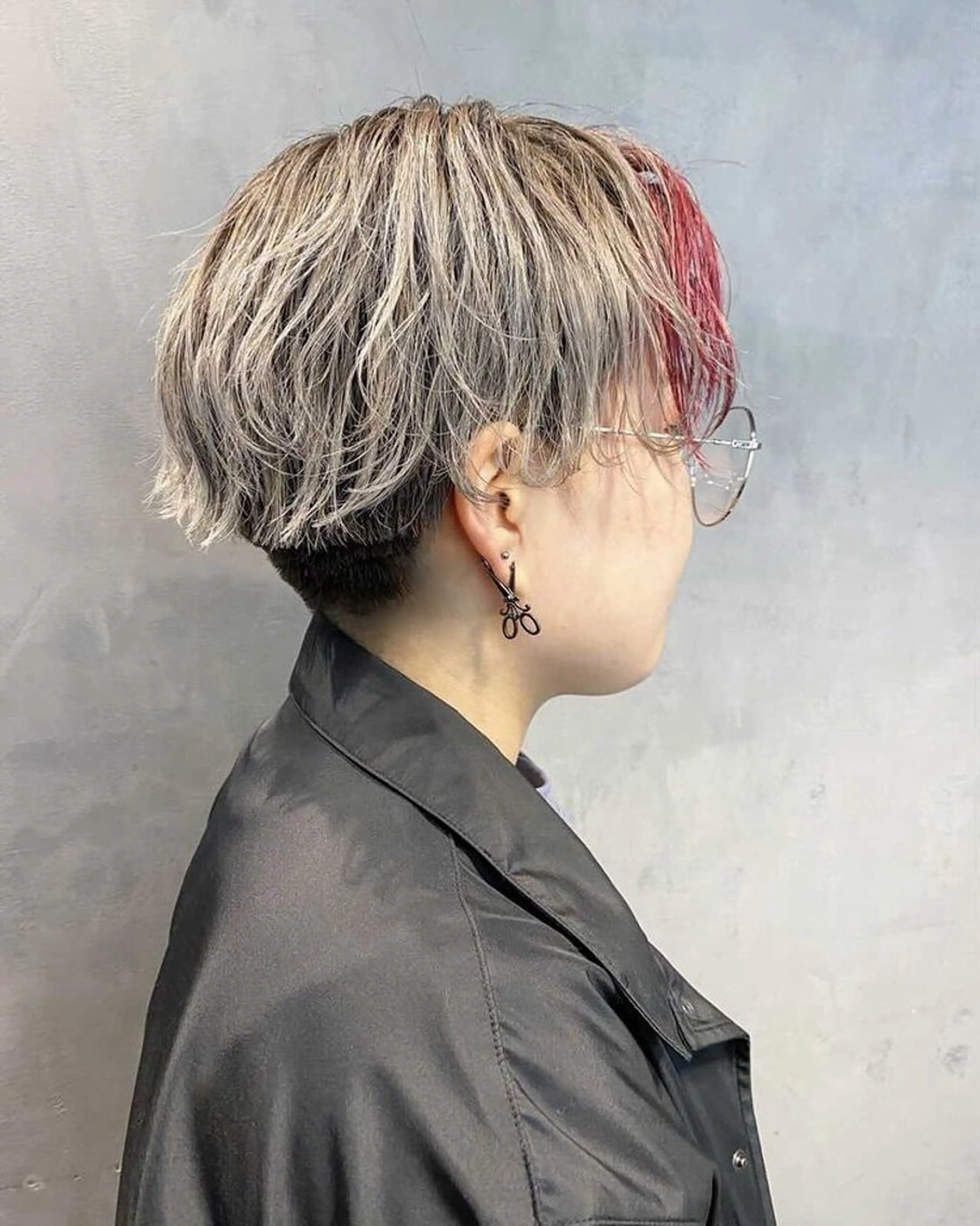 ショート カラー ヘアアレンジ ブリーチ 透明感カラー カット ヘアカラー トリートメント TELA HAIR 瑞江店所属・髪質改善⭐️透明感 片塩のヘアスタイル