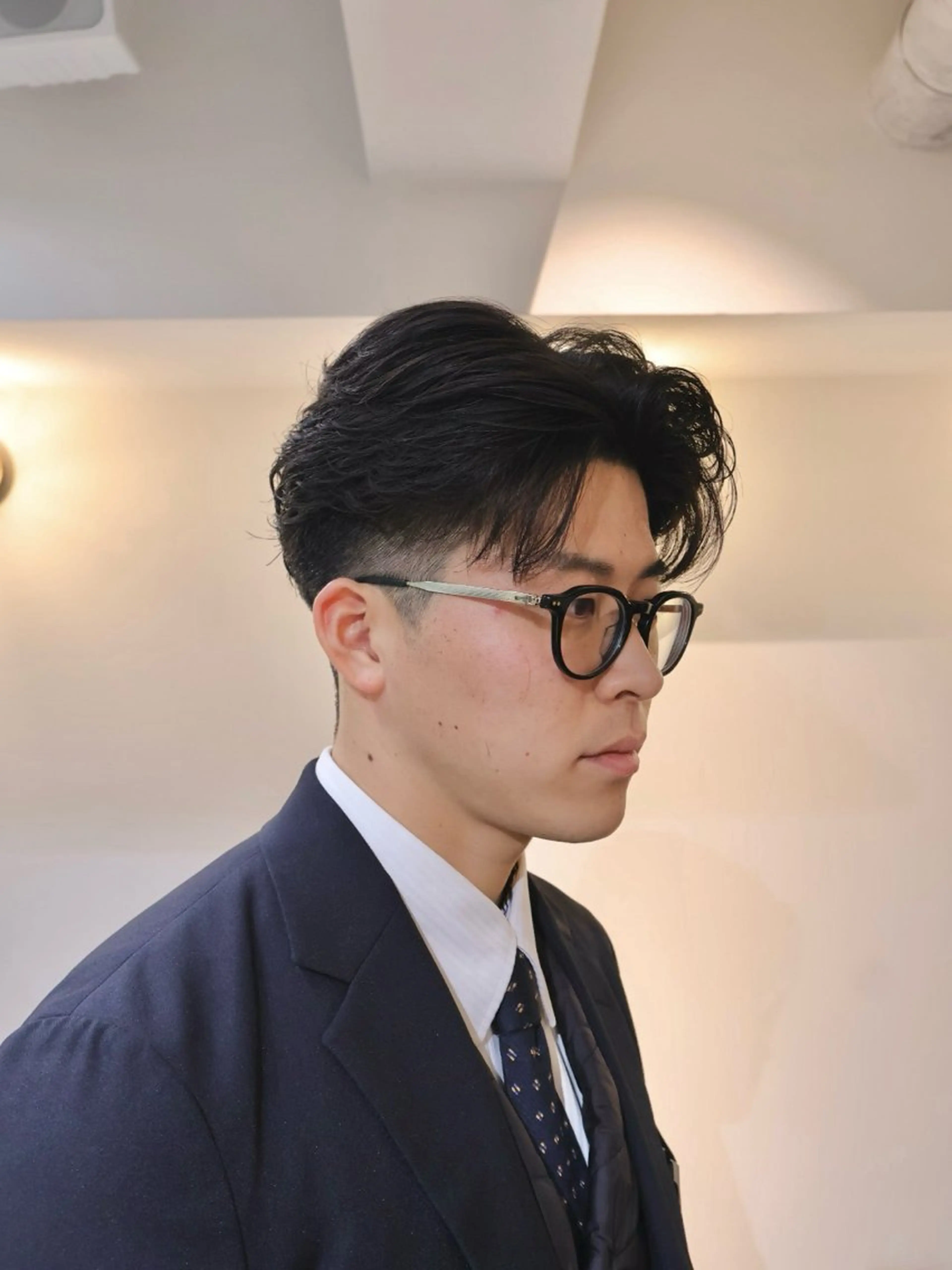 パーマ メンズ カット パーマ 心櫻/メンズパーマ/ ニュアンス/フェザーのヘアスタイル