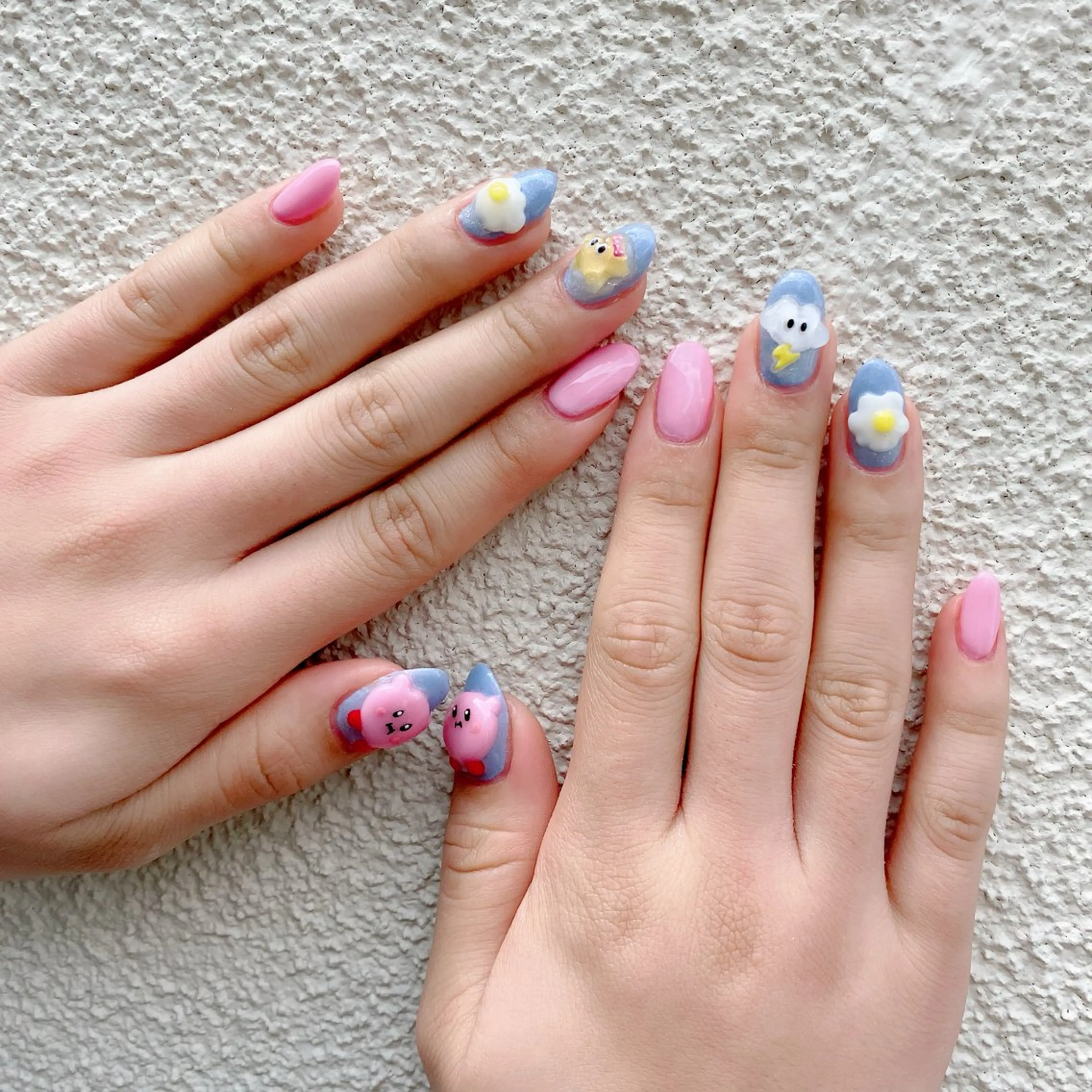 ネイル アートネイル マジョリカ ブルーのネイルデザイン