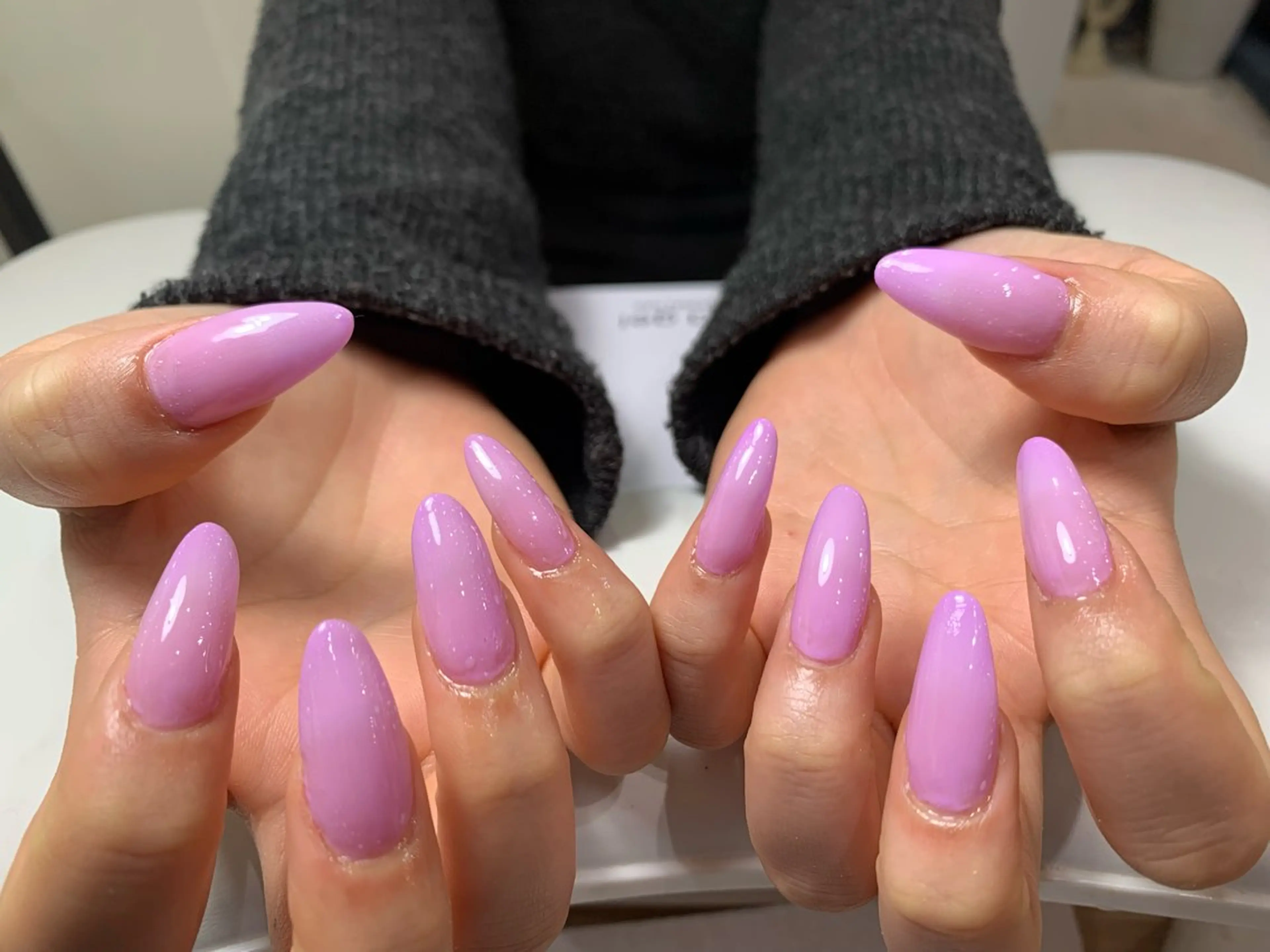 ネイル パステルネイル パープル ネイルチップ Raffina Momoのネイルデザイン