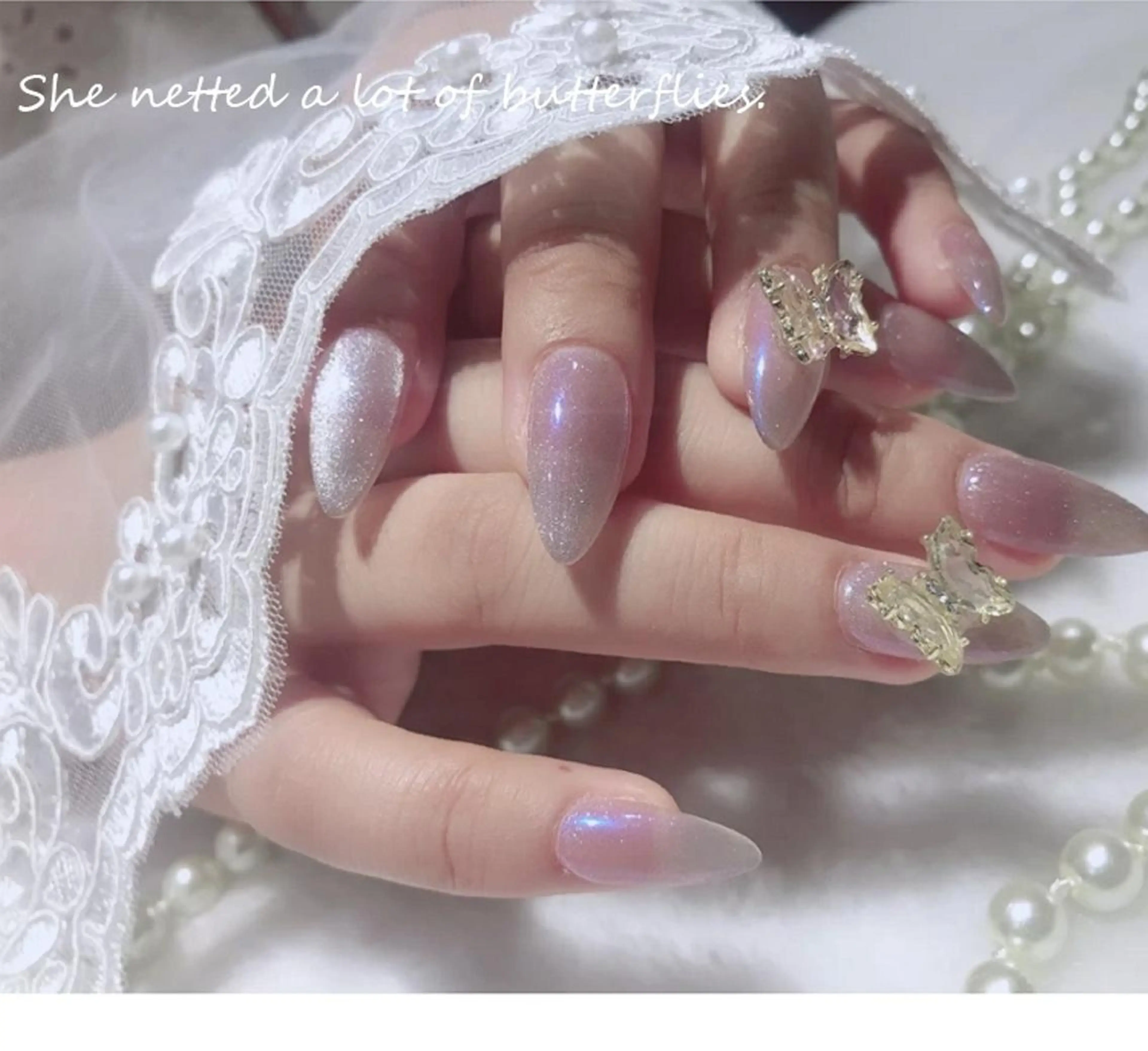 ネイル ネイリストゆか💅 長さだし、深爪矯正のネイルデザイン