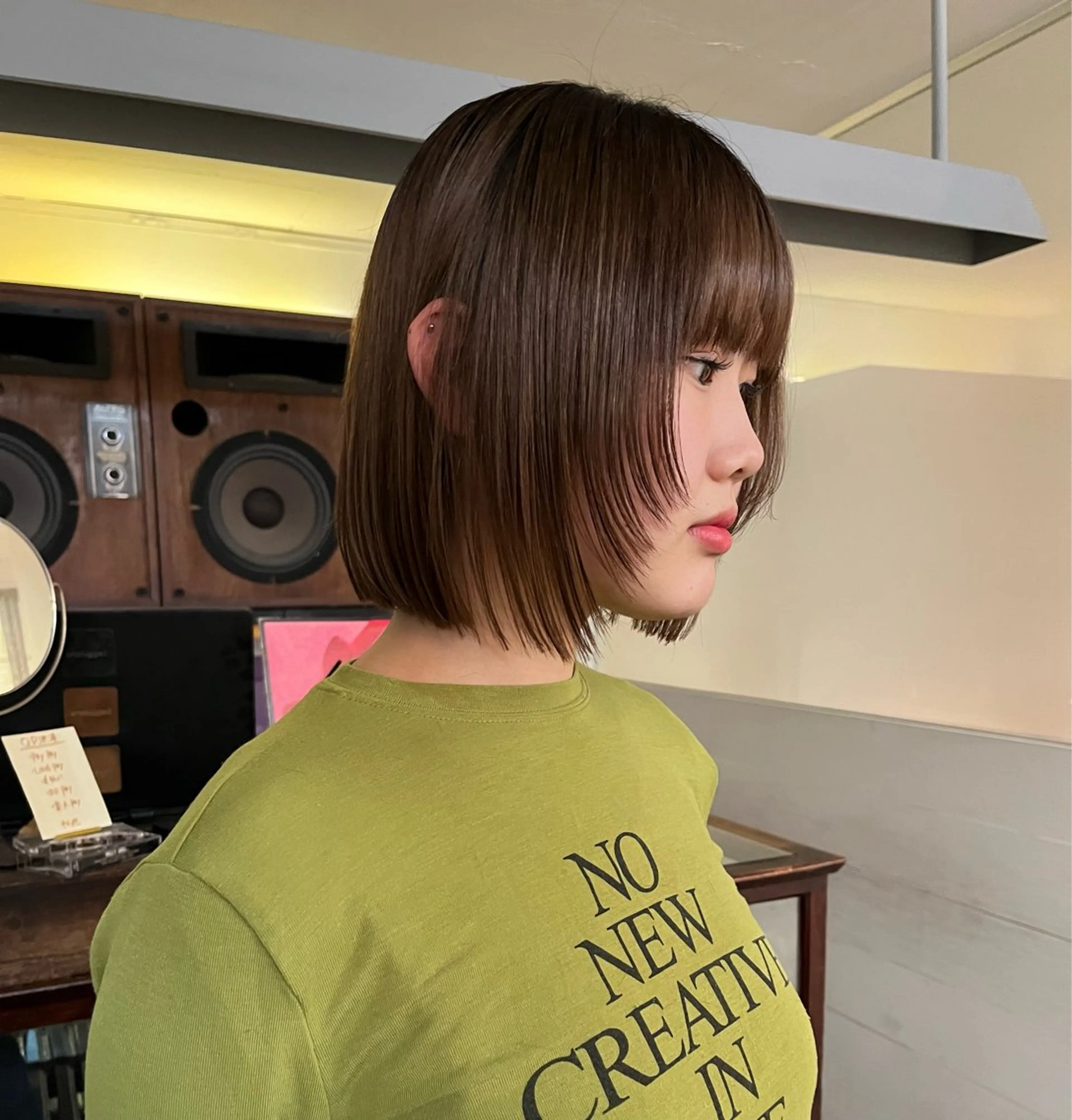 ショート ボブレイヤー ボブ 顔まわりレイヤー レイヤーカット カット ブリーチなし/透明感 /ショート/大世のヘアスタイル